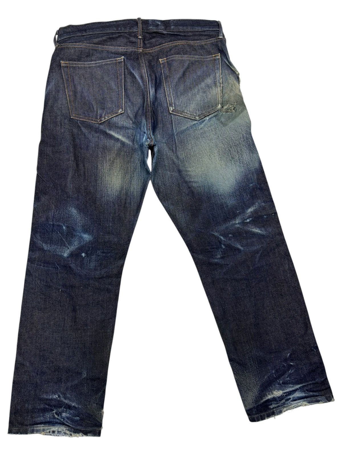 Undercover × Uniqlo VINTAGE UNIQLO DESTROYED DENIM JEANS Size US 35 - 4 Thumbnail