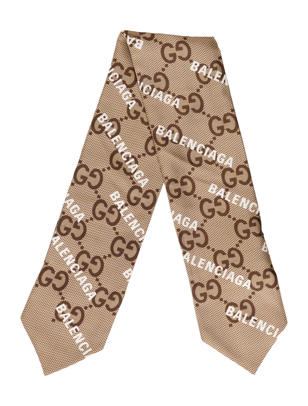 Gucci x Balenciaga Silk Printed Scarf