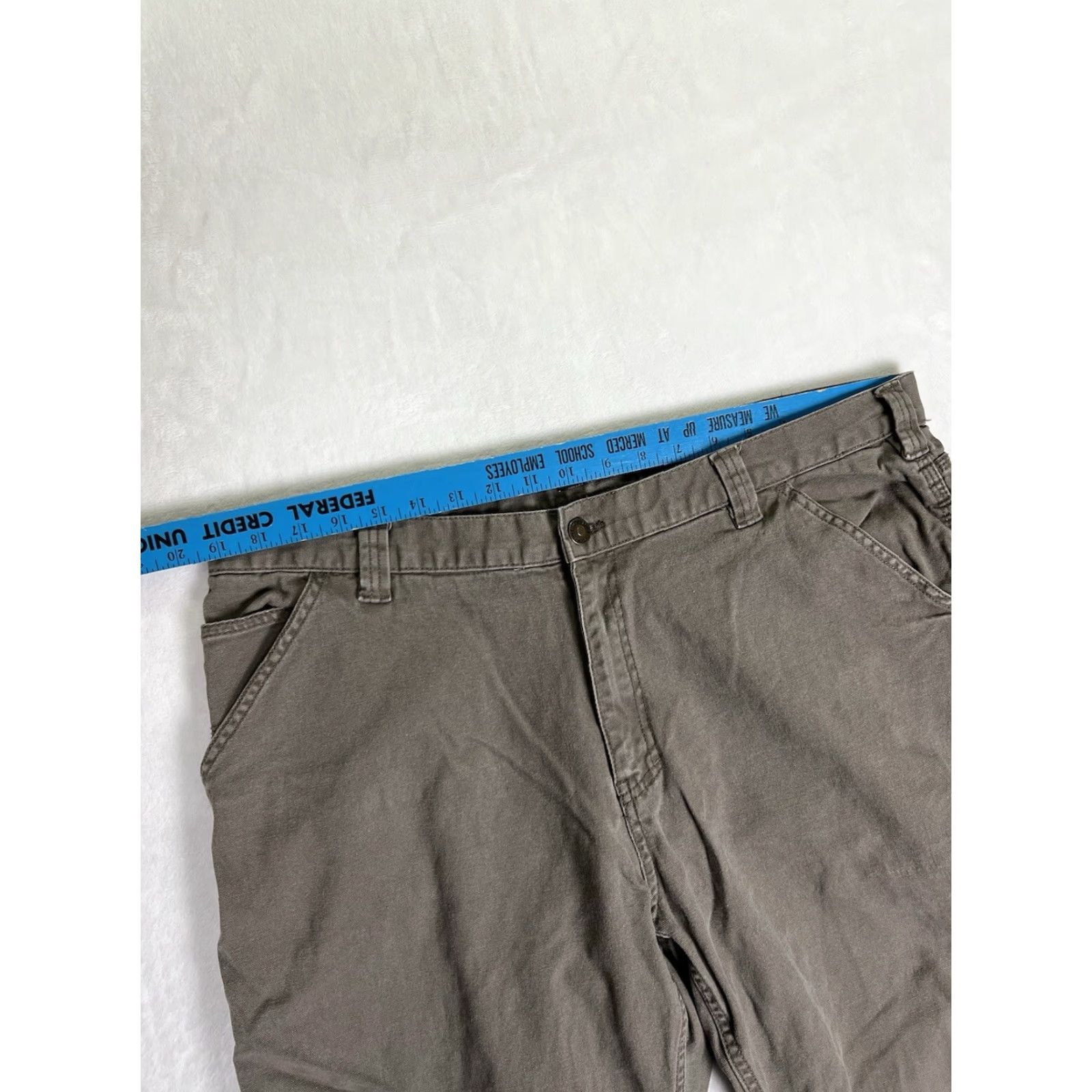 Vintage VINTAGE? No, Wolverine Carpenter Work Brown Pants Canvas Size 40x30 Workwear Grunge (Men) 5-Pocket Logo Flat Front Straight Leg Cotton Canvas Jeans Size US 40 / EU 56 - 5 Thumbnail