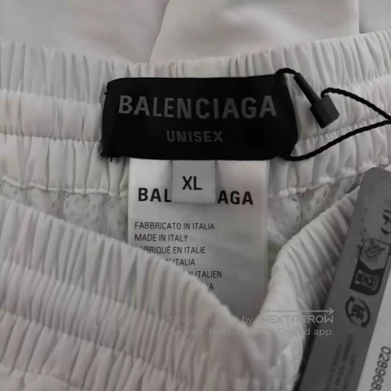 Balenciaga White Casual Pants with Side Brand Lettering. Size US 36 / EU 52 - 3 Thumbnail
