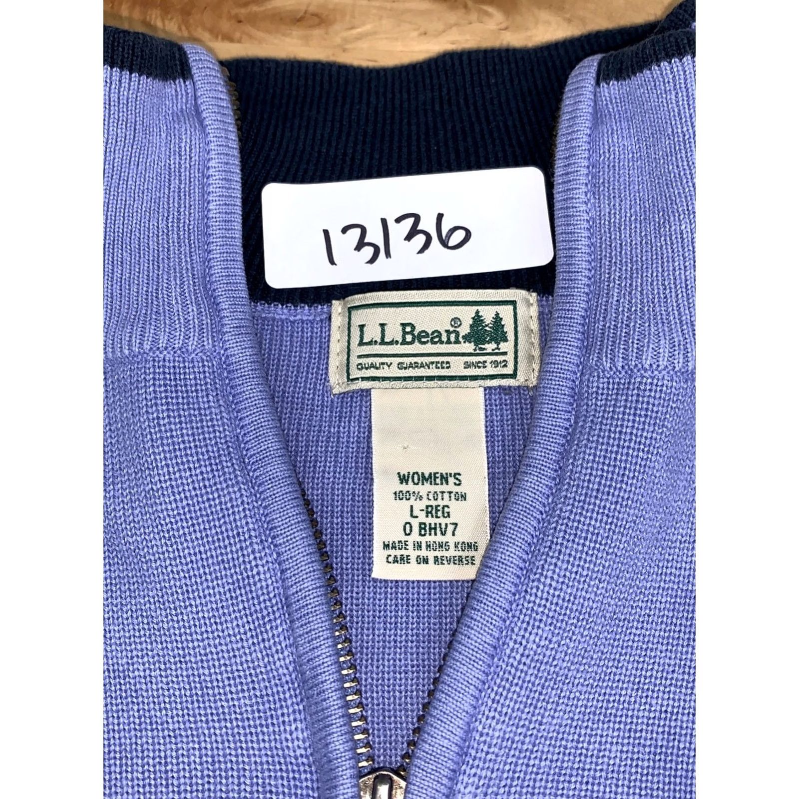 Vintage VINTAGE LL Bean Women L Purple 1/4 Zip Fleece Casual Outdoor Pullover Sweatshirt Size L / US 10 / IT 46 - 2 Thumbnail