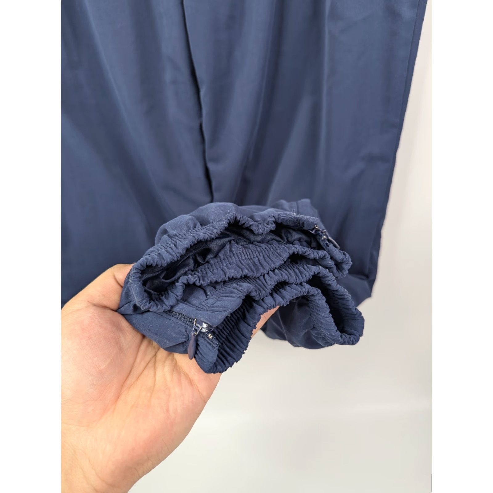 Adidas VINTAGE Adidas Equipment Track Pants Jogger Navy Blue Ankle Zip Size Large Size US 33 - 3 Thumbnail