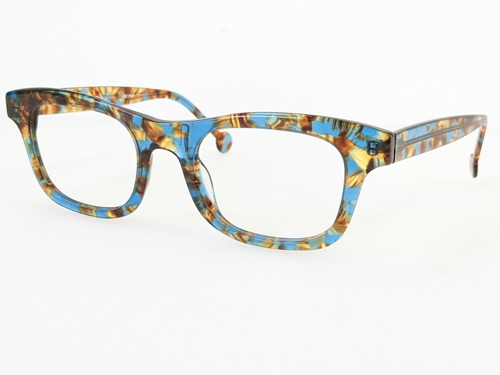l.a.Eyeworks L.A. Eyeworks Japan Prima 0917 Eyeglasses Blue Tortoise Size ONE SIZE - 4 Thumbnail