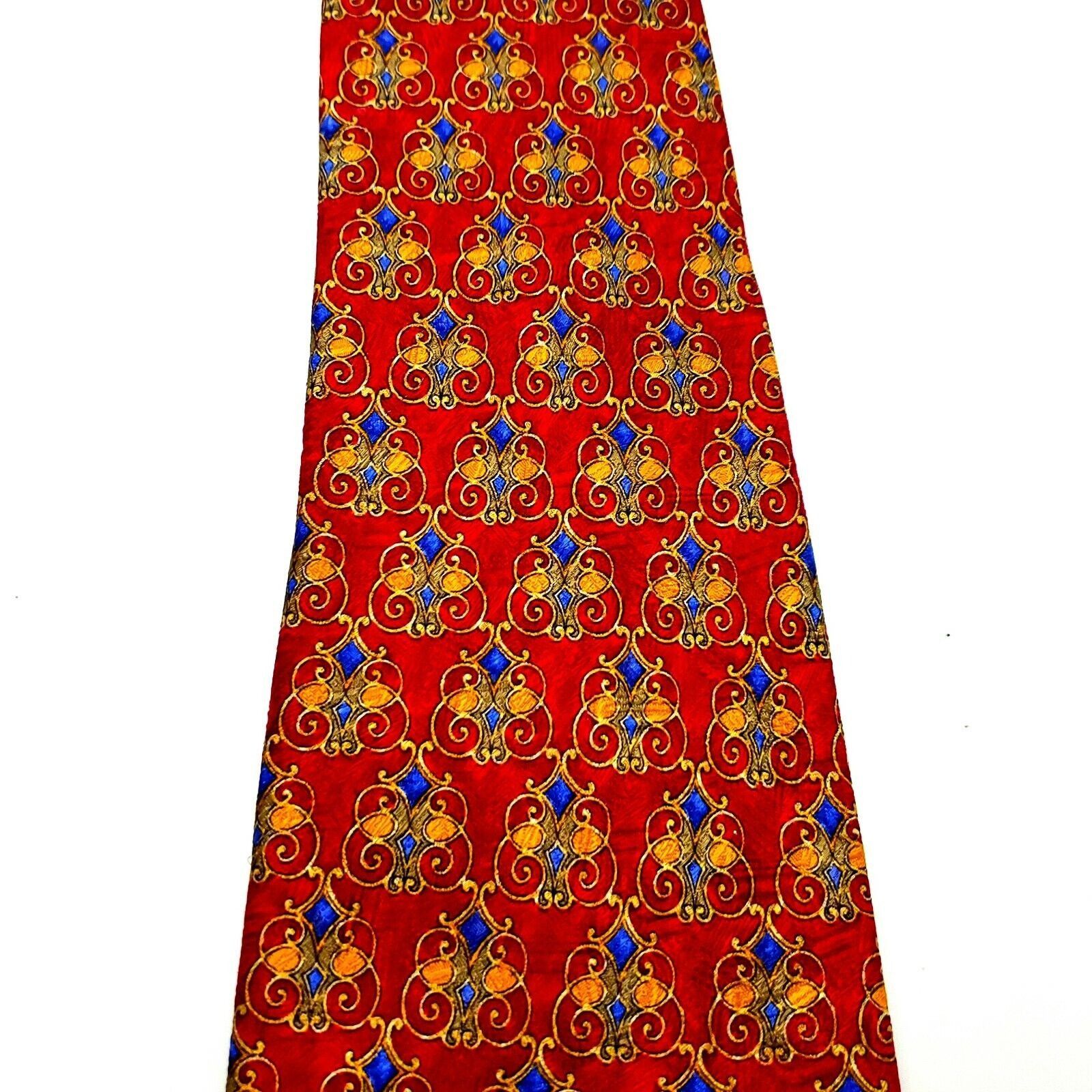 Robert Talbott Robert Talbott Studio Silk Tie Print Red Short Wide Geometri Size ONE SIZE - 2 Thumbnail