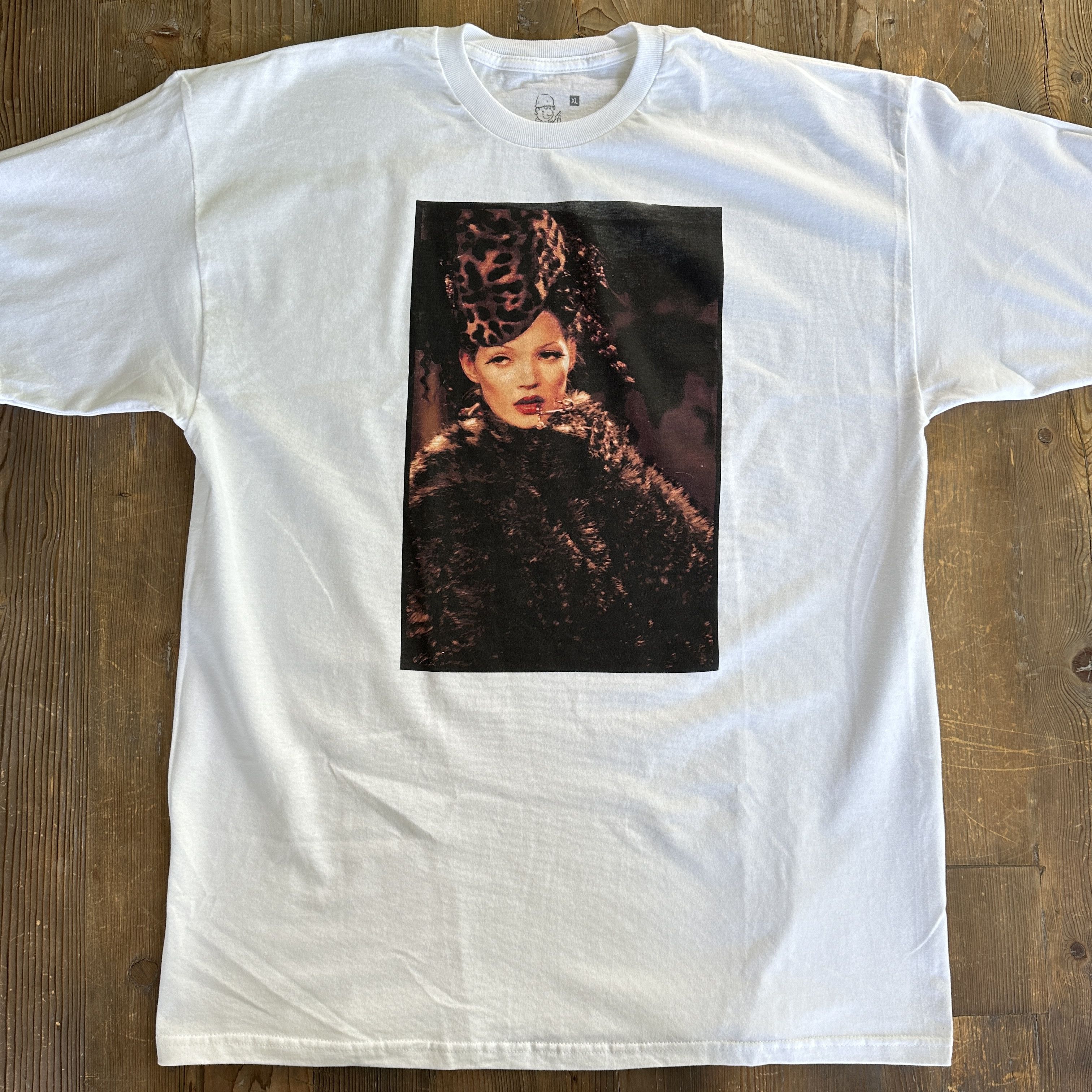 image of Vintage New 2008 Fuct Shawn Mortensen X Kate Moss Tee in White, Men's (Size 2XL)