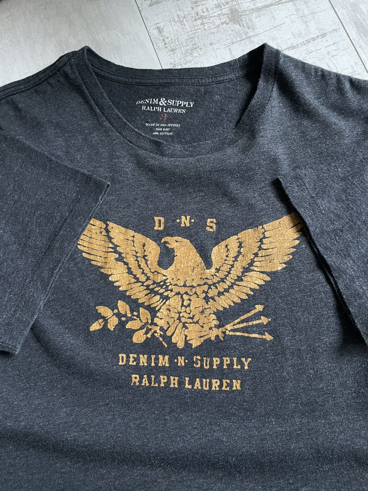 Denim & Supply Ralph Lauren × Polo Ralph Lauren × Vintage Denim & Supply Ralph Lauren Vintage T-Shirt Eagle Printed Size US M / EU 48-50 / 2 - 4 Thumbnail