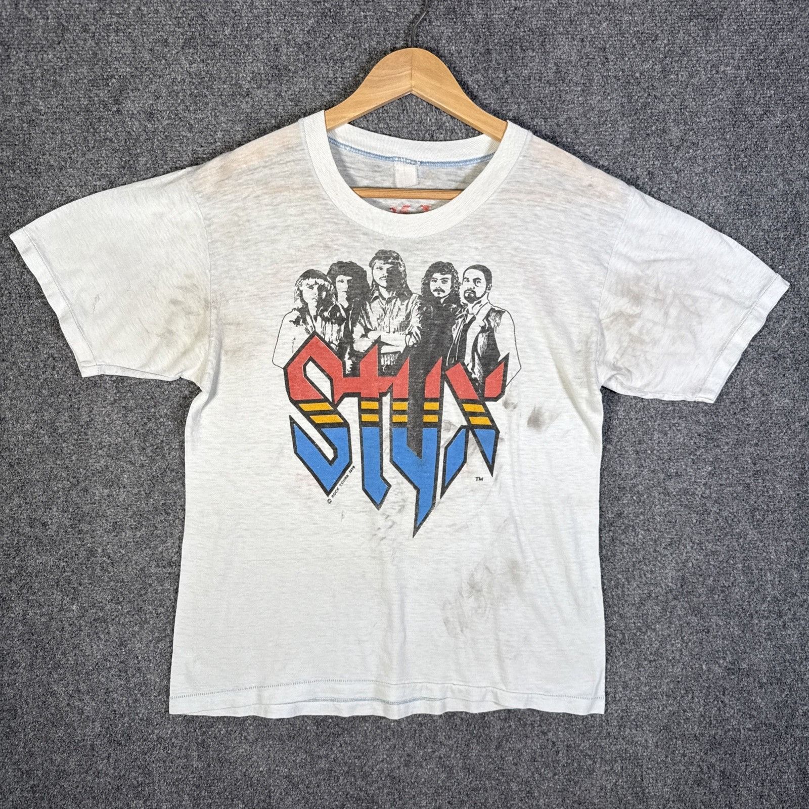 Band Tees Vintage Styx Shirt Small Blue 70s 1979 Tour Band Tee Music Size US S / EU 44-46 / 1 - 1 Thumbnail