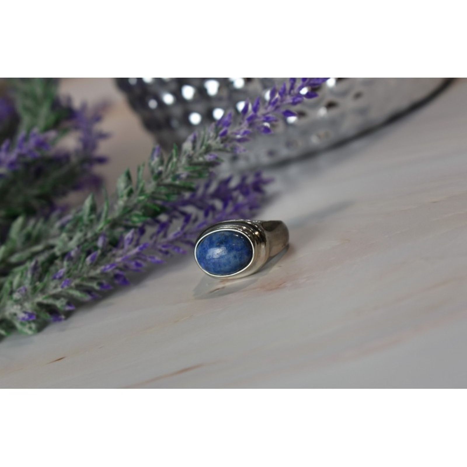 Jewelry VINTAGE 925 STERLING SILVER SODALITE RING SIZE 6.5 Size ONE SIZE - 3 Thumbnail