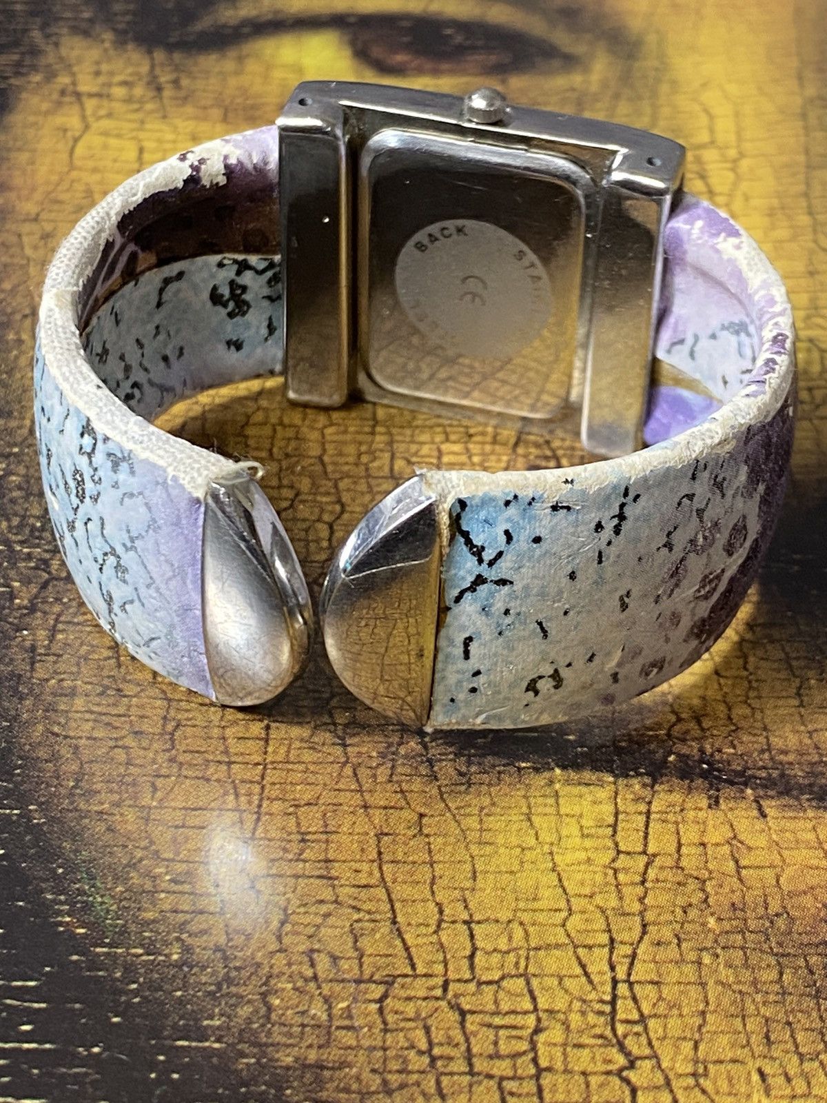 Japanese Brand × Jewelry × Vintage Art Watch Quartz Wide Bracelet Iridescent Size ONE SIZE - 4 Thumbnail