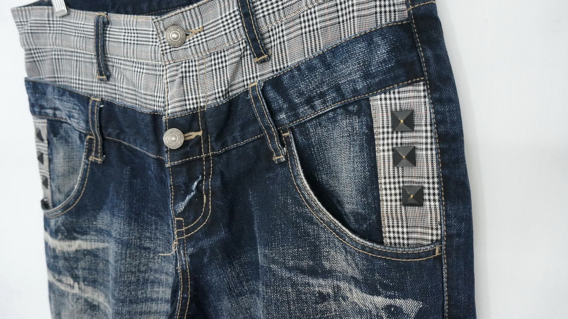 If Six Was Nine × PPFM × Tornado Mart PPFM Peyton Place Double Waist Distressed Roll Up Jeans Size US 29 - 5 Thumbnail