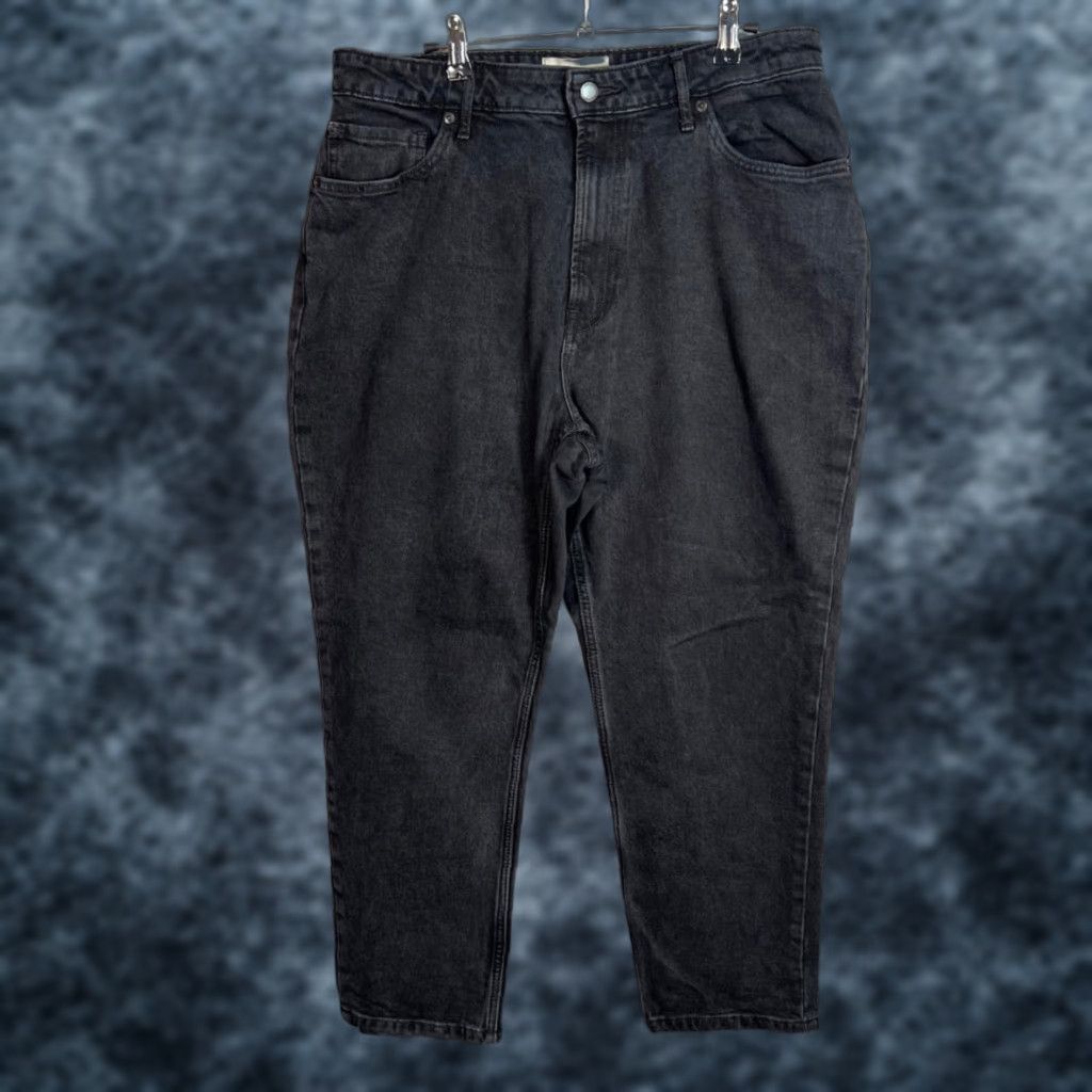 Everlane Everlane Jeans Women 32 Black Crop Tapered 5-Pocket Denim Organic Cotton High Rise Regular Vintage No? Size 24" / US 00 / IT 34 - 1 Thumbnail