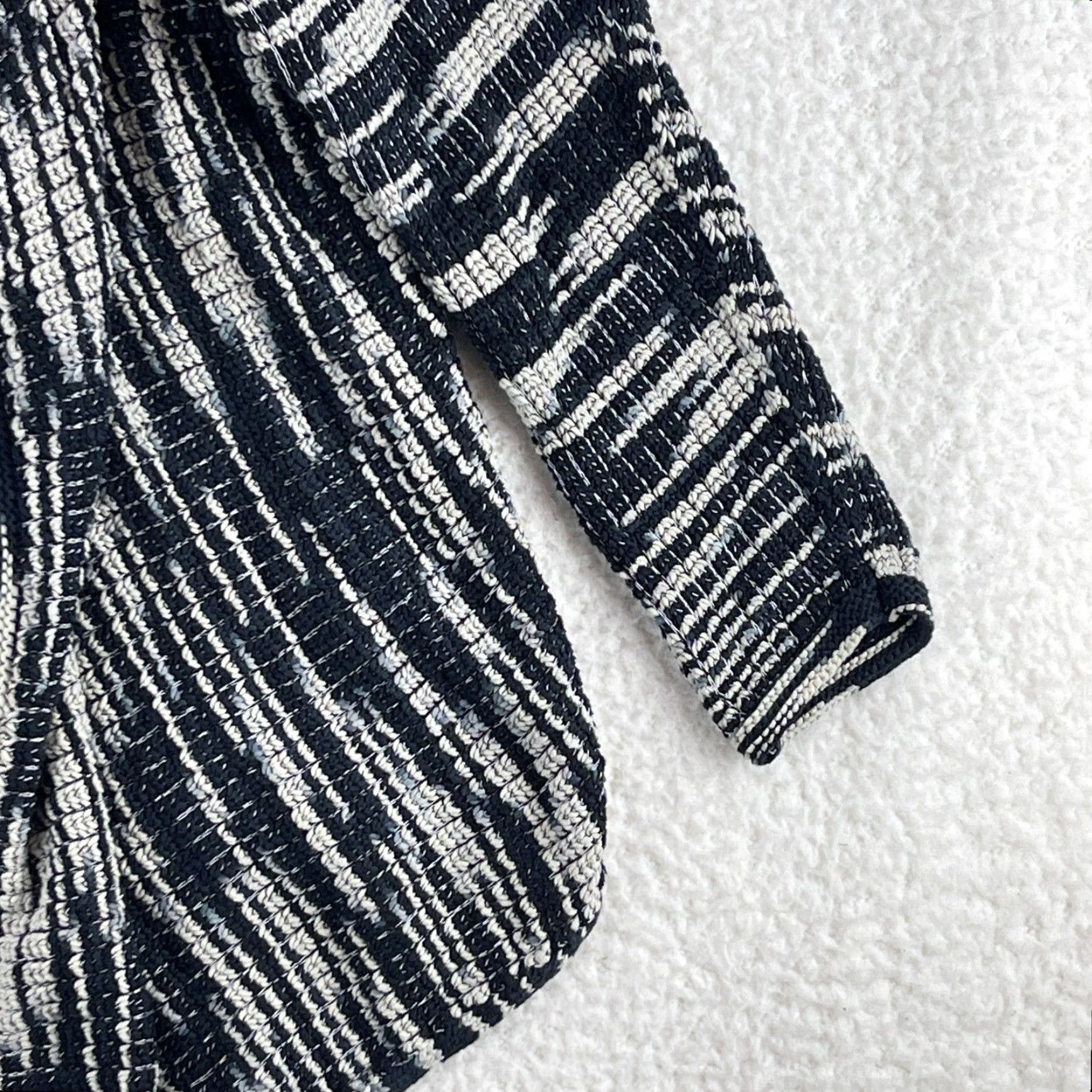 NIC+ZOE Nic + Zoe Cardigan Sweater Womens Large Black Open-Knit Long Sleeve V-Neck Lightweight Casual Bohemian Classic Size L / US 10 / IT 46 - 5 Thumbnail
