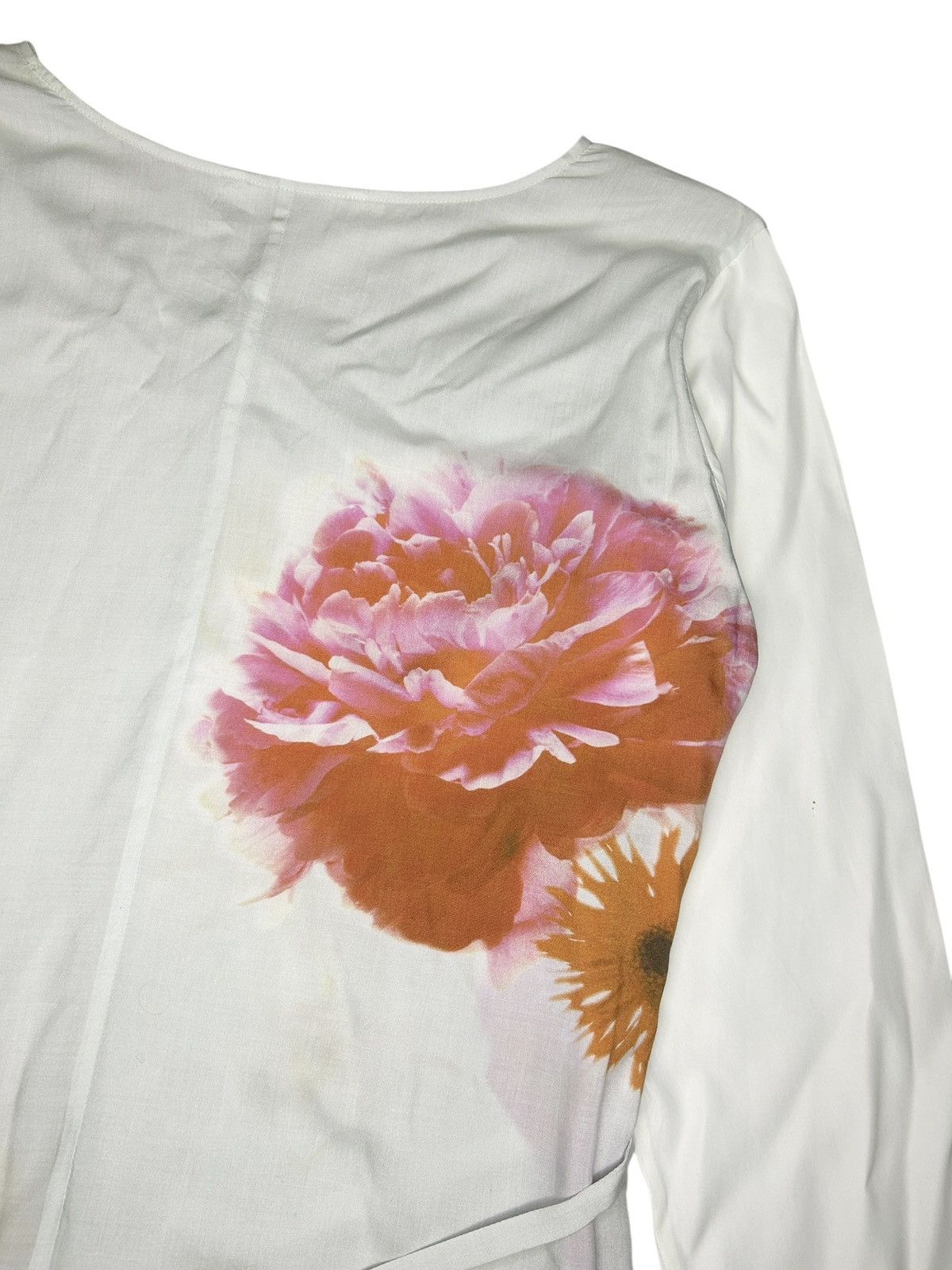 Y's S/S 08 Floral Wrap Top Size M / US 6-8 / IT 42-44 - 7 Thumbnail