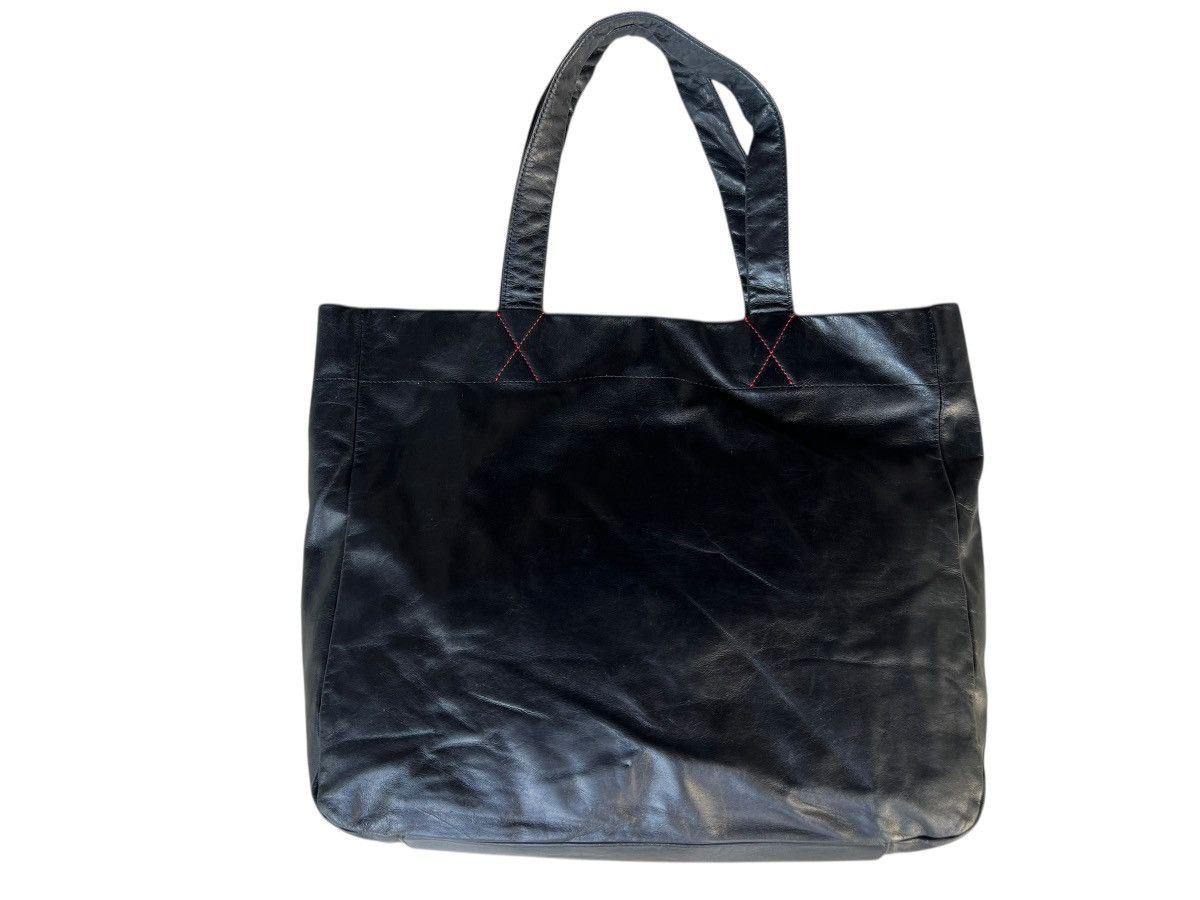 Leather B. Stuff Japan Patina Black Leather Tote Bag Size ONE SIZE - 9 Thumbnail