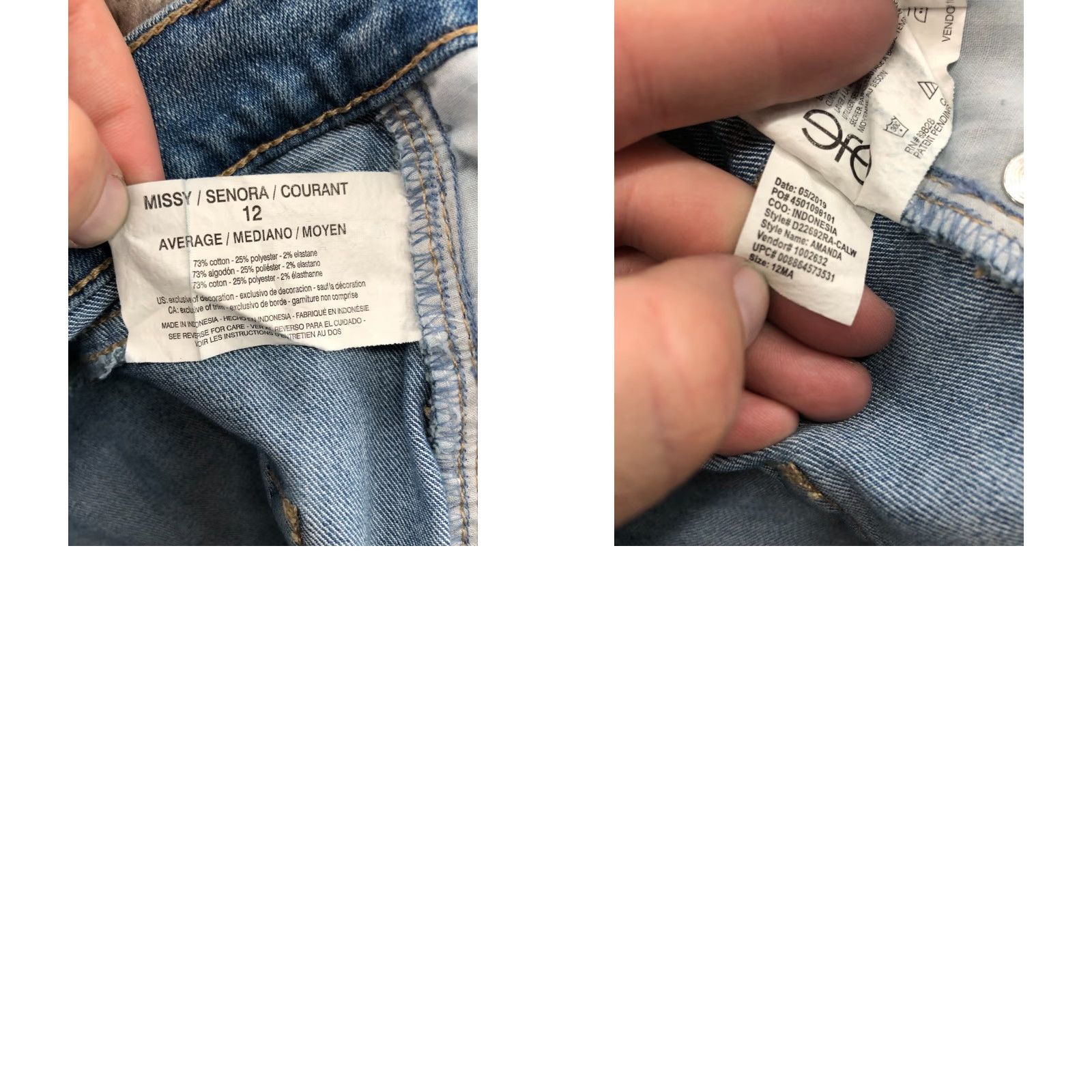 Gloria Vanderbilt Gloria Vanderbilt Amanda Jeans Size 12 Womens Mid Rise Dark Wash Blue Denim Jeans Regular Rise 30in 5-Pocket Design Belt Loops Zipper Button Size 34" / US 12 / IT 48 - 9 Thumbnail