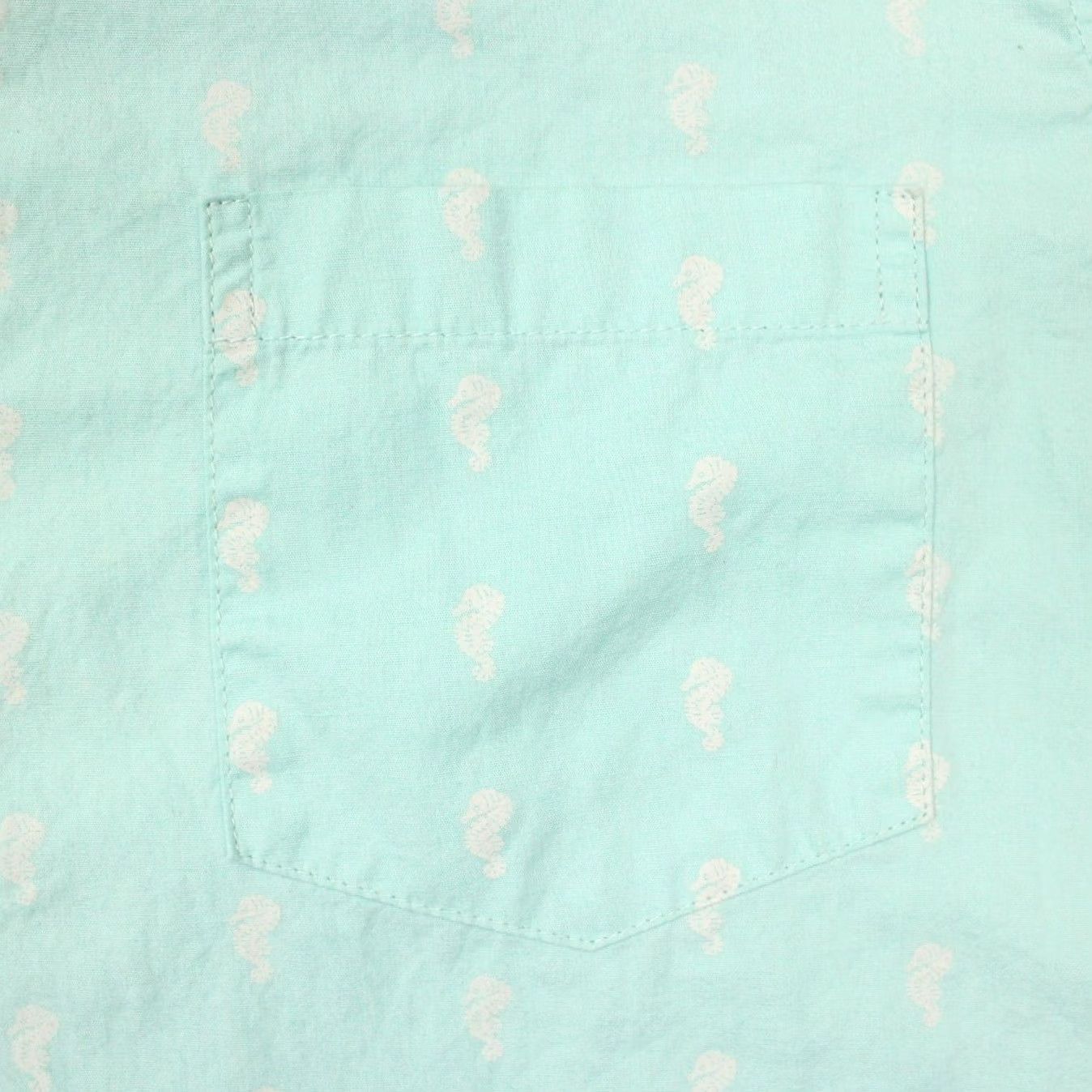 Vintage Tailor Vintage Blue Seahorse Print Cotton Shirt Mens Large Size US L / EU 52-54 / 3 - 3 Thumbnail