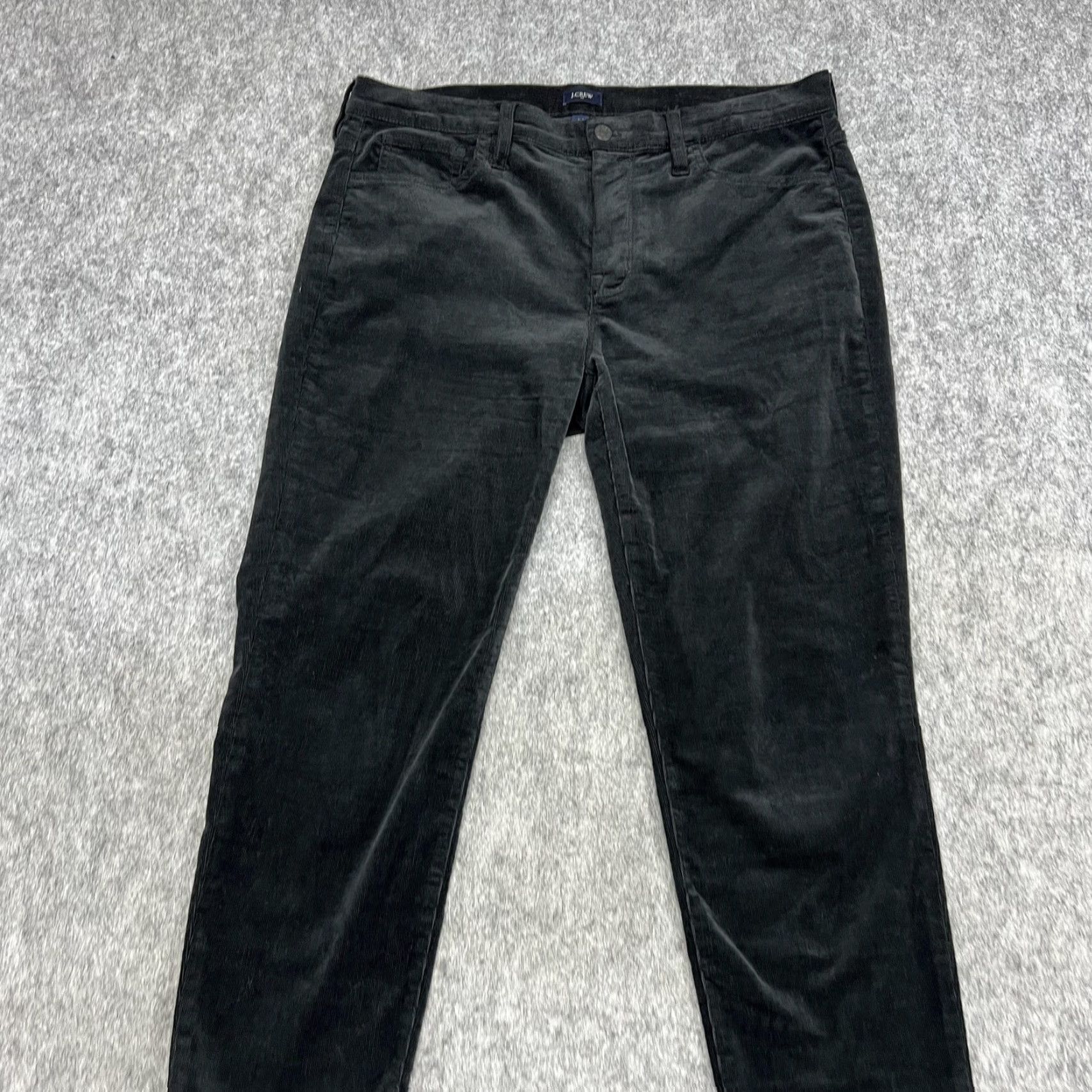 J.Crew J.CREW Chino Pants Womens Slim Corduroy Black 31 Regular Stretch tapered Front Pocket Winter 98% Cotton 2% Elastane Size 24" / US 00 / IT 34 - 4 Thumbnail
