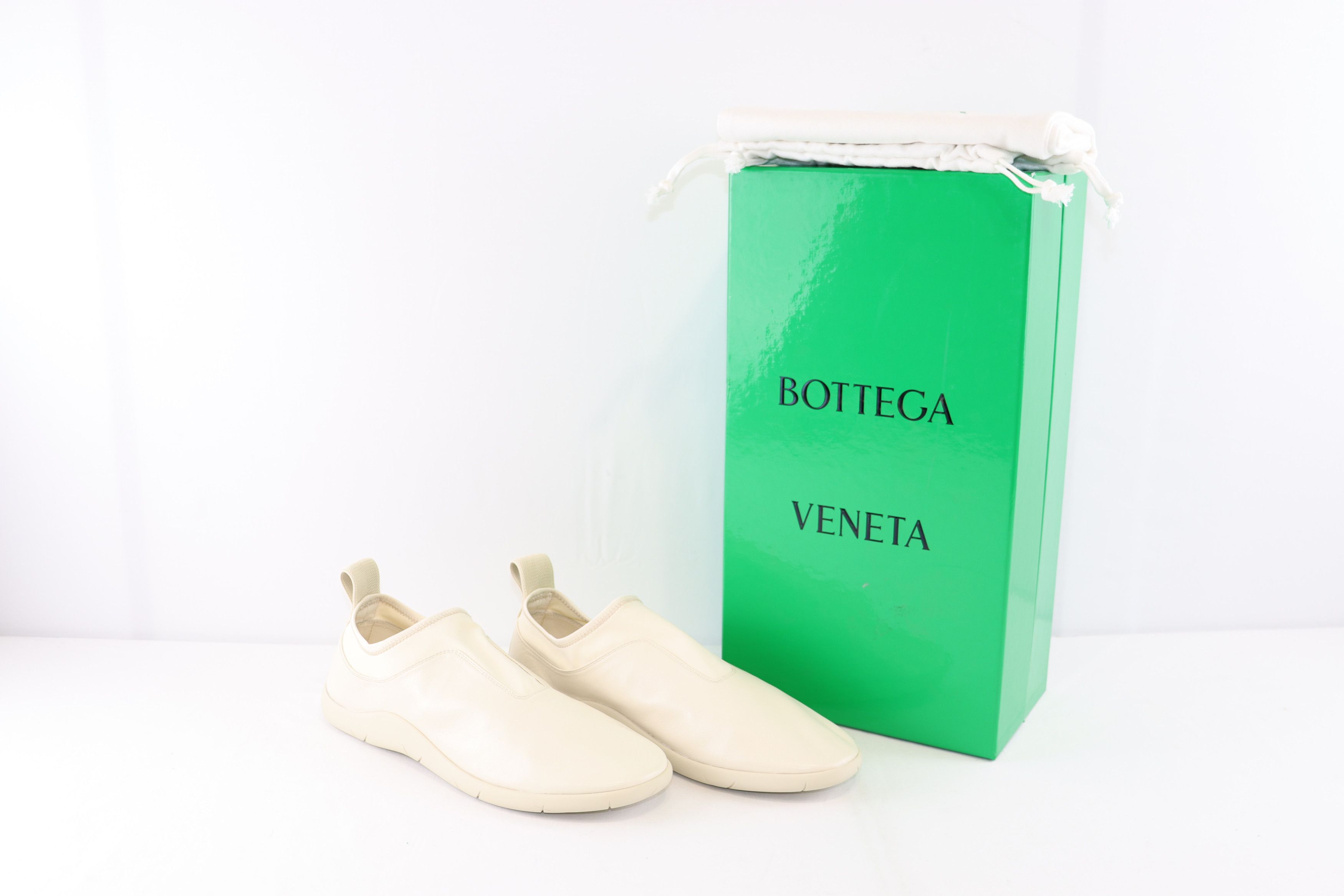 Bottega Veneta o1rshd1 Lagoon Nappa/Antares Fabric Sneakers in Sea salt Size US 9.5 / EU 42-43 - 10 Thumbnail