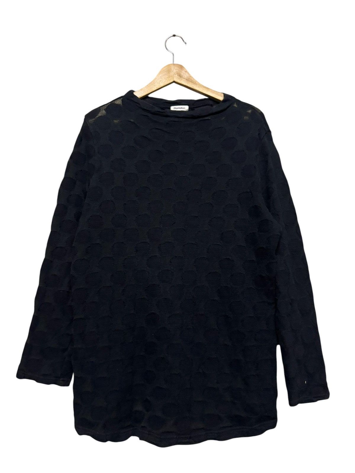 Issey Miyake Vtg💥Plantation Issey Miyake Polkadot Textured Mesh L/s Shirt Size US M / EU 48-50 / 2 - 2 Thumbnail