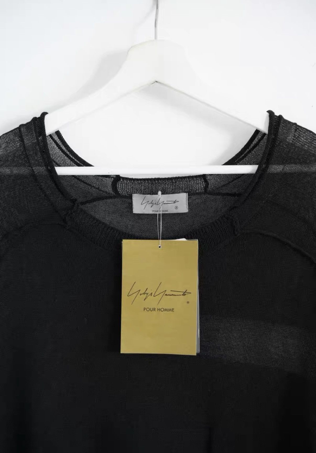 Yohji Yamamoto Yohji Yamamoto 24ss Lace Panel Knit Long Sleeve Sweater K4 Size US L / EU 52-54 / 3 - 3 Thumbnail