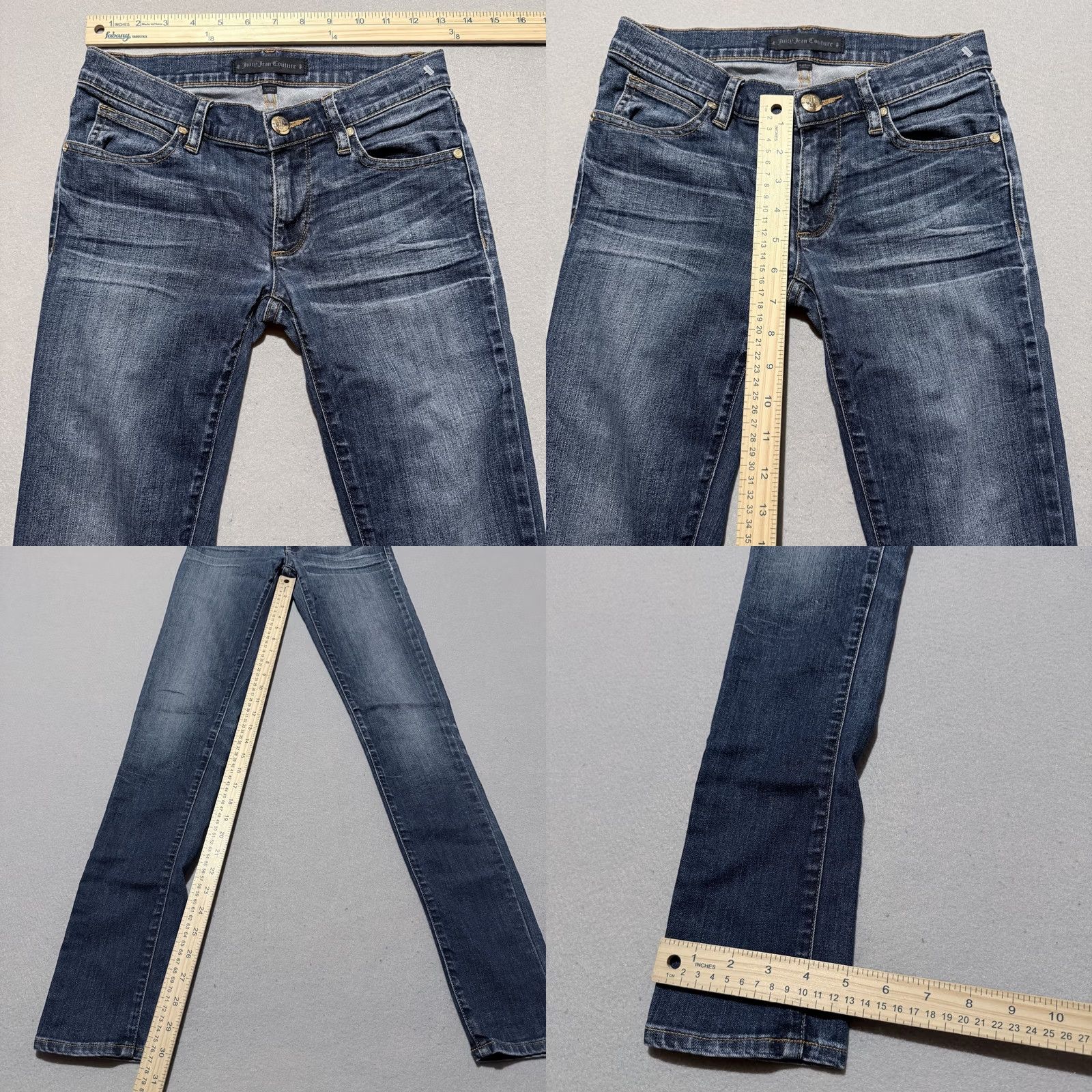 Juicy Couture VINTAGE Juicy Couture Jeans Womens 24 Blue Women Denim Pockets Low Rise Classic Skinny Y2K Size 42" / US 20 - 9 Thumbnail