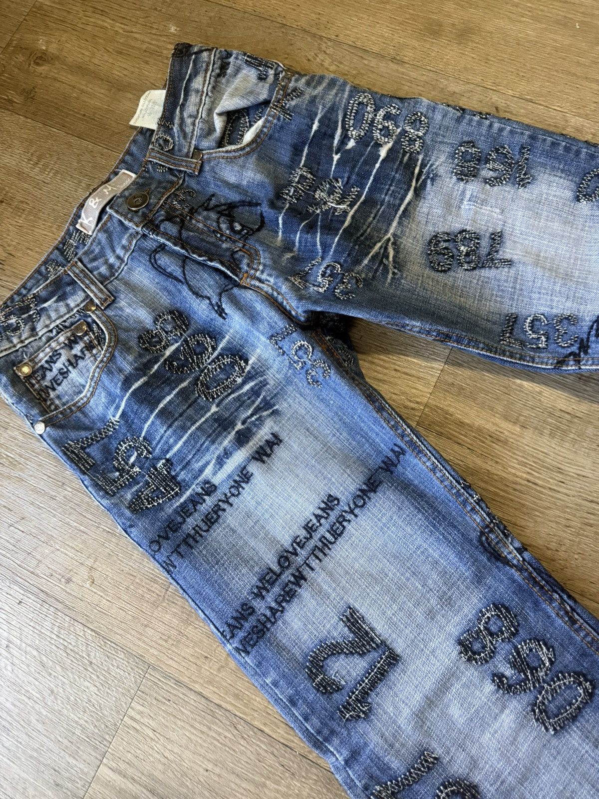 Other Vintage K & M Pattern Denim Size 31 Size US 31 - 2 Thumbnail