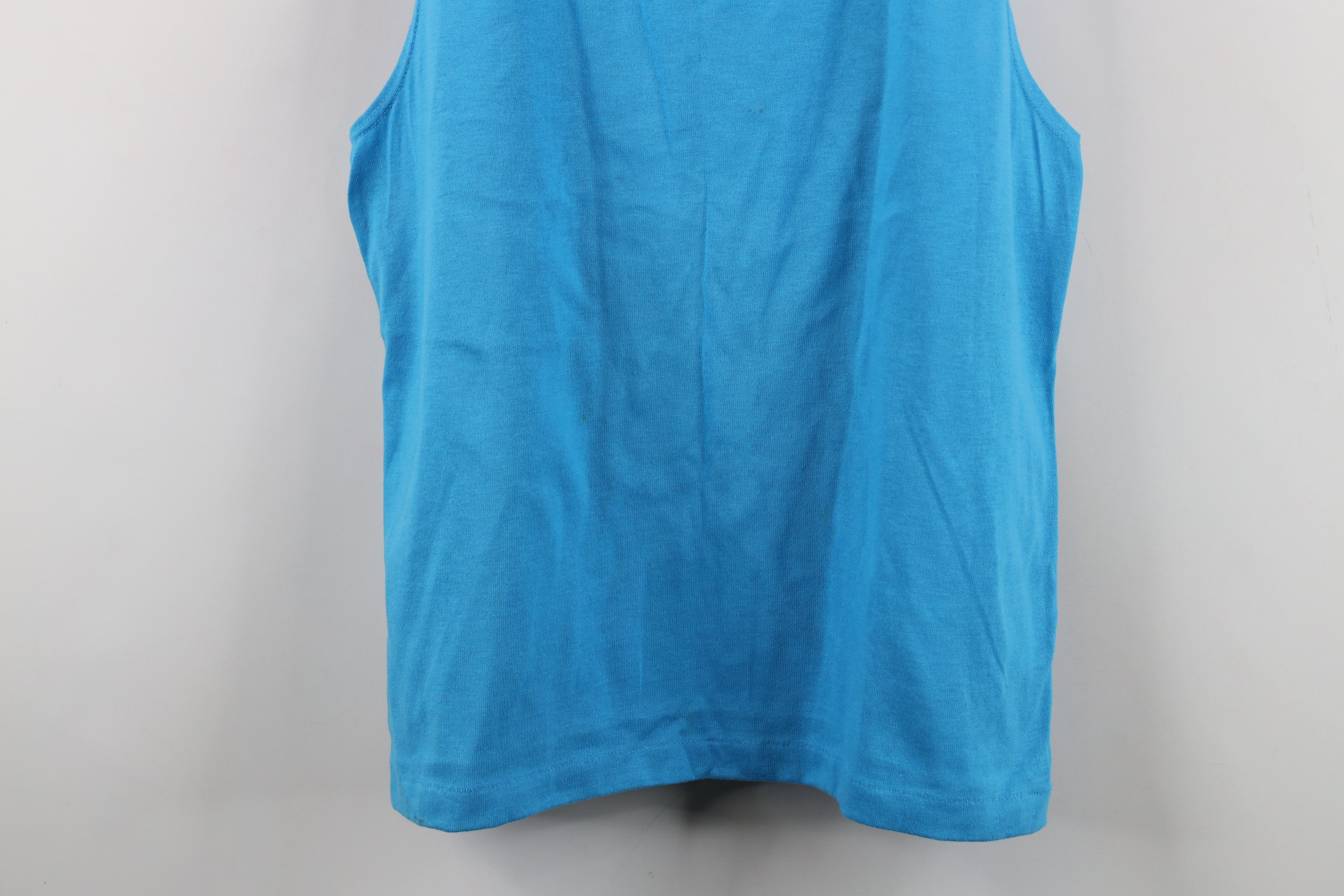 Vintage Vintage 90s Streetwear Blank Gym Tank Top T-Shirt Blue USA Size US L / EU 52-54 / 3 - 3 Thumbnail