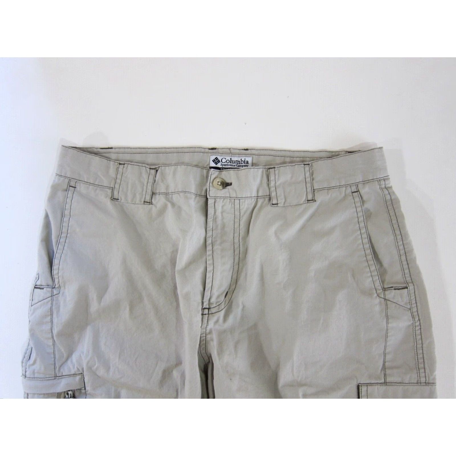 Vintage VINTAGE Columbia Pant Women 10 Beige Cargo Wide-Leg 32" Waist 23.5" Inseam 11" Rise 12" Thigh 9" Ankle 42" Hip 10 100% Cotton Size 32" / US 10 / IT 46 - 3 Thumbnail