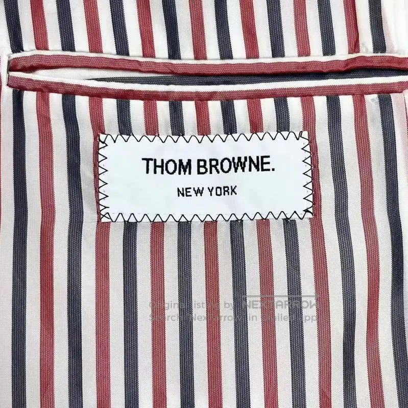 Thom Browne Thom Browne White Embroidered Logo Jacket . Size S / US 4 / IT 40 - 5 Thumbnail