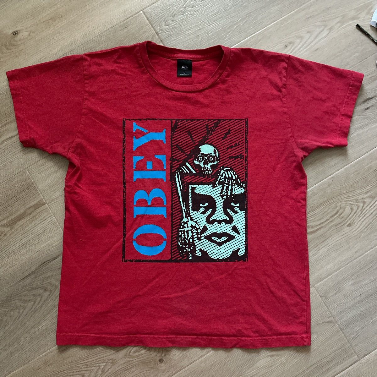 Obey Obey Skeleton Graphic Tee Size US L / EU 52-54 / 3 - 1 Thumbnail
