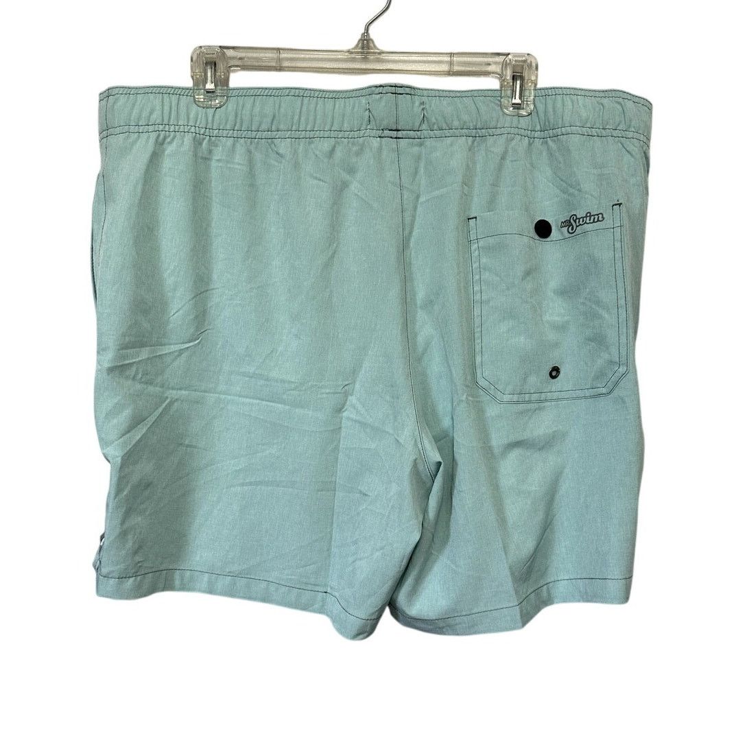 Other Mr. Swim Green Draw String Swim Trunks XXL 6.75" Inseam NWOT Size US 40 / EU 56 - 4 Thumbnail