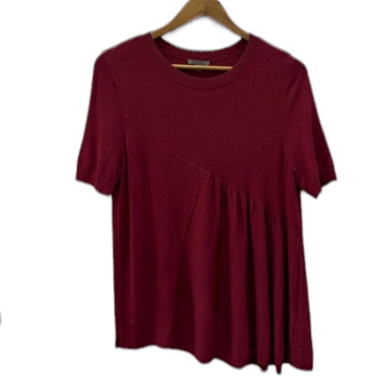 Cos COS Asymmetrical Knit Viscose Berry Top Medium Size M / US 6-8 / IT 42-44 - 5 Thumbnail