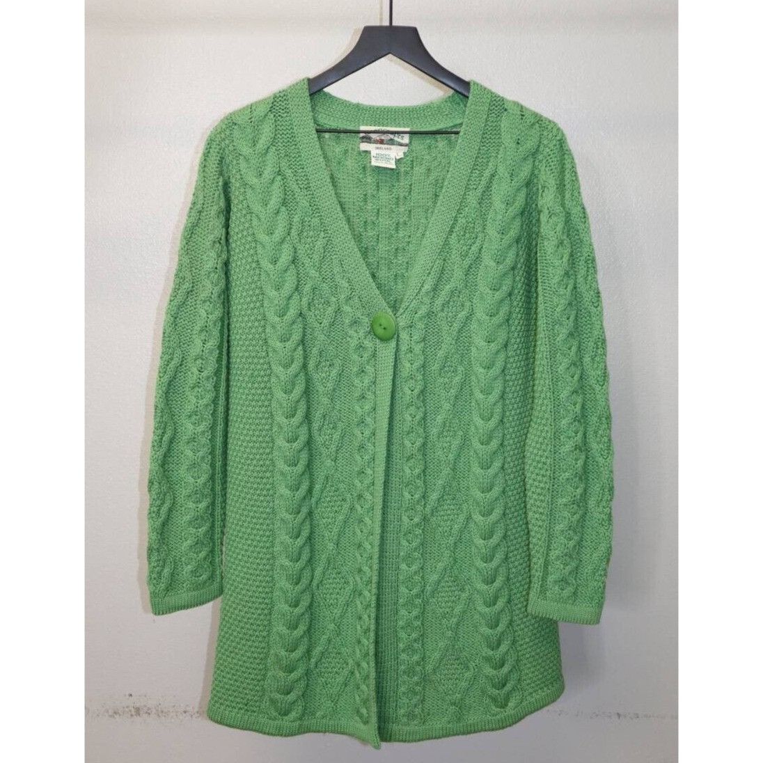 Aran Crafts Vtg Aran Crafts Ireland Sweater Green Merino Wool L Size L / US 10 / IT 46 - 4 Thumbnail
