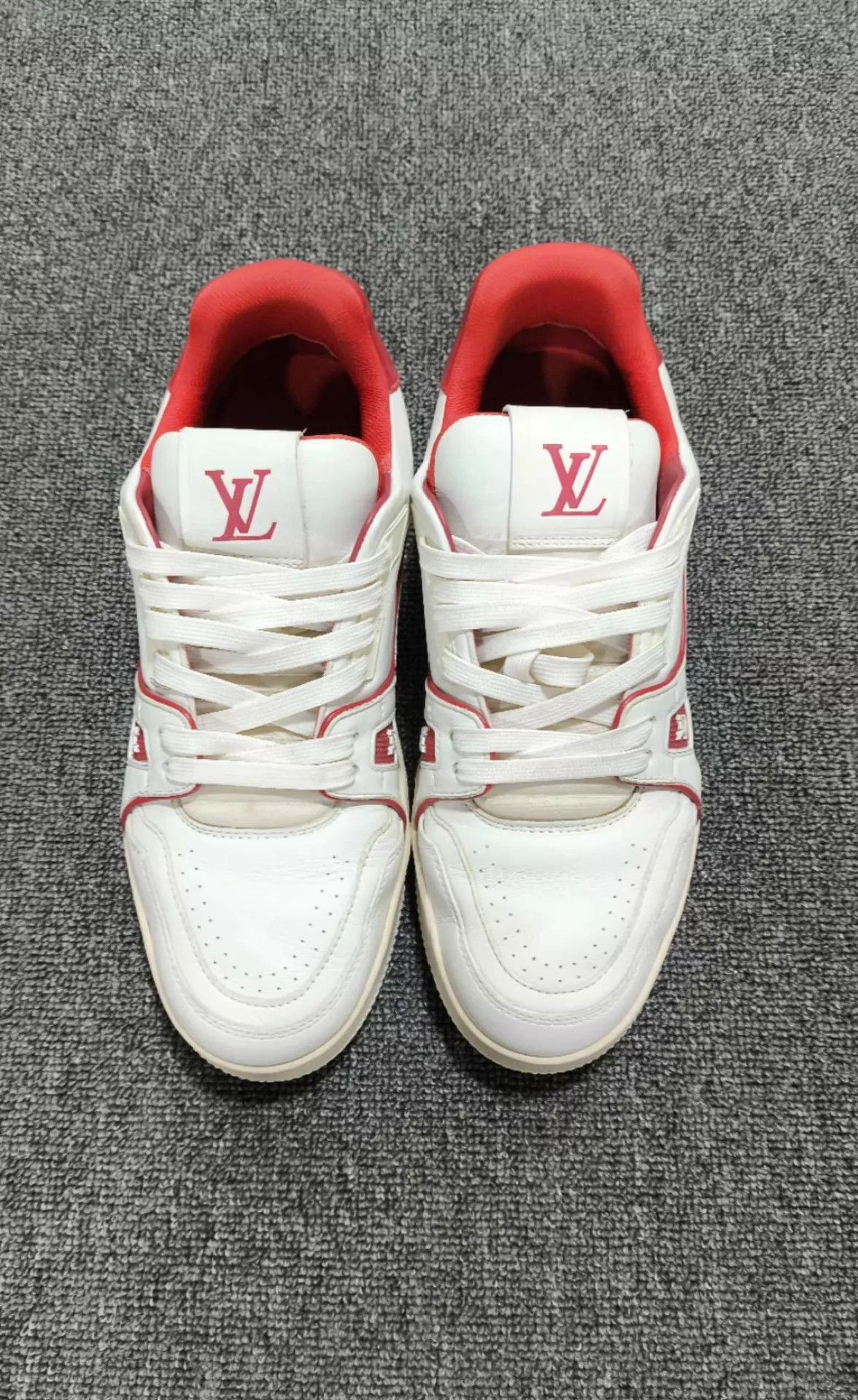 Louis Vuitton LV White Red Trainer 41.5 Size US 8.5 / EU 41-42 - 2 Thumbnail