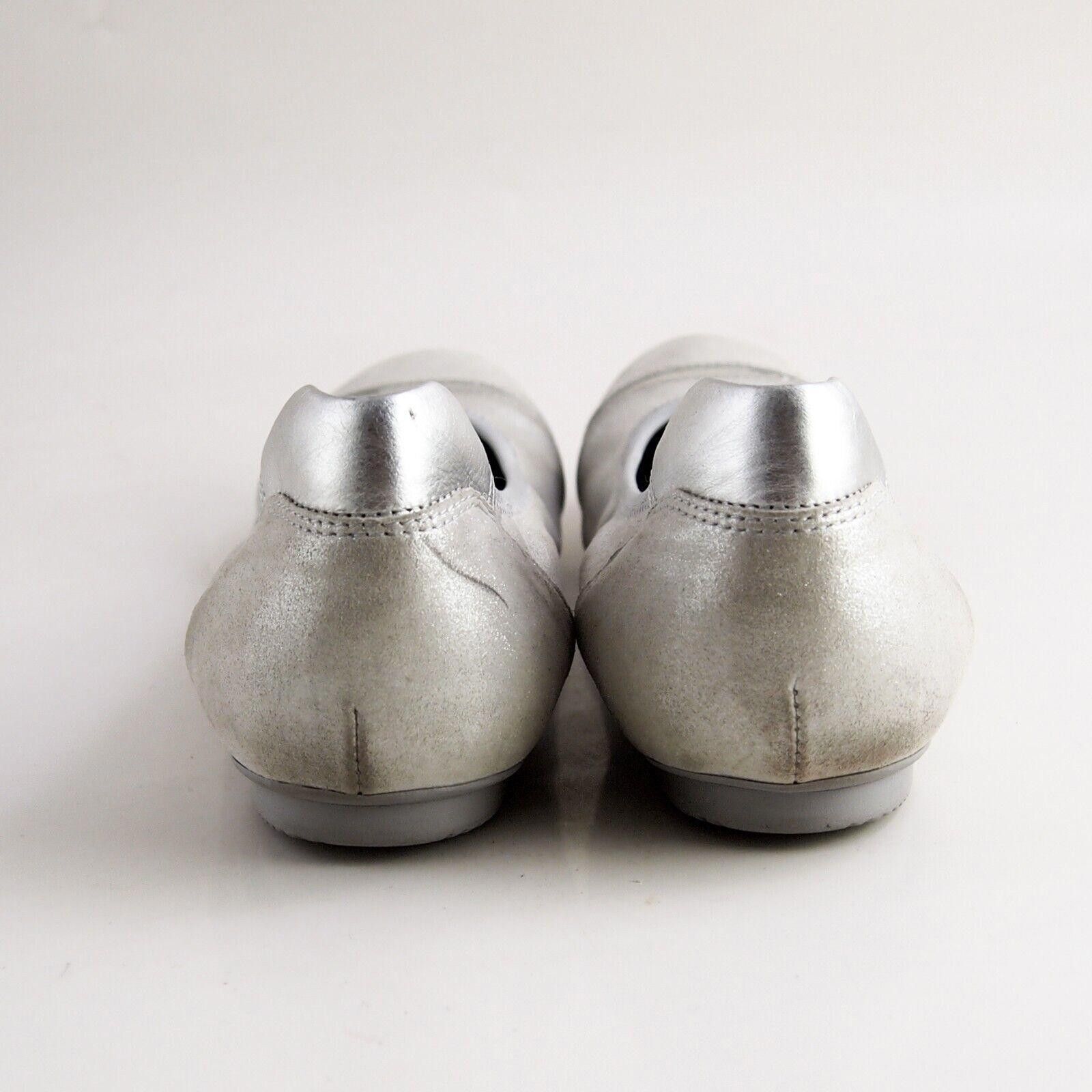 Hogan Hogan Ballet Flats Silver Gray Leather Suede EU 38.5 US 8.5 Size US 8.5 / IT 38.5 - 8 Thumbnail