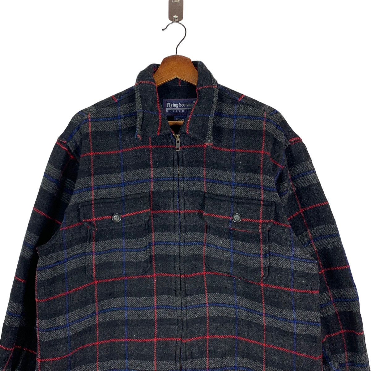 Japanese Brand × Vintage 🔥🔥VINTAGE FLYING SCOTSMAN COLLECTION TARTAN WOOL ZIPPER Size US M / EU 48-50 / 2 - 4 Thumbnail