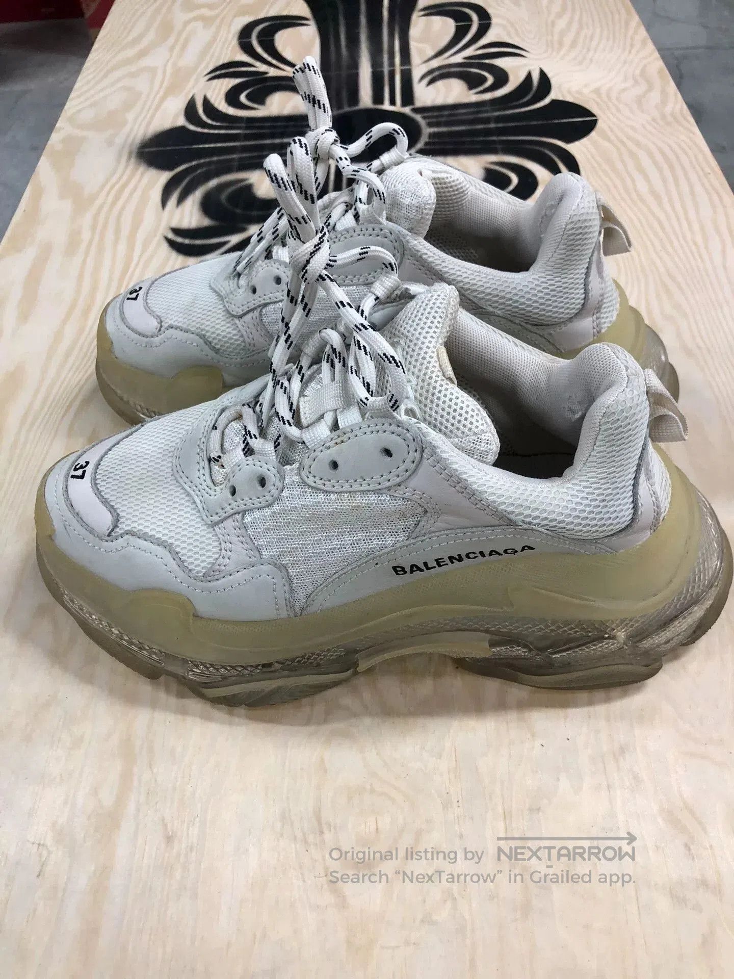Balenciaga balenciaga triple s allover logo sneaker. Size US 6 / EU 39 - 2 Thumbnail