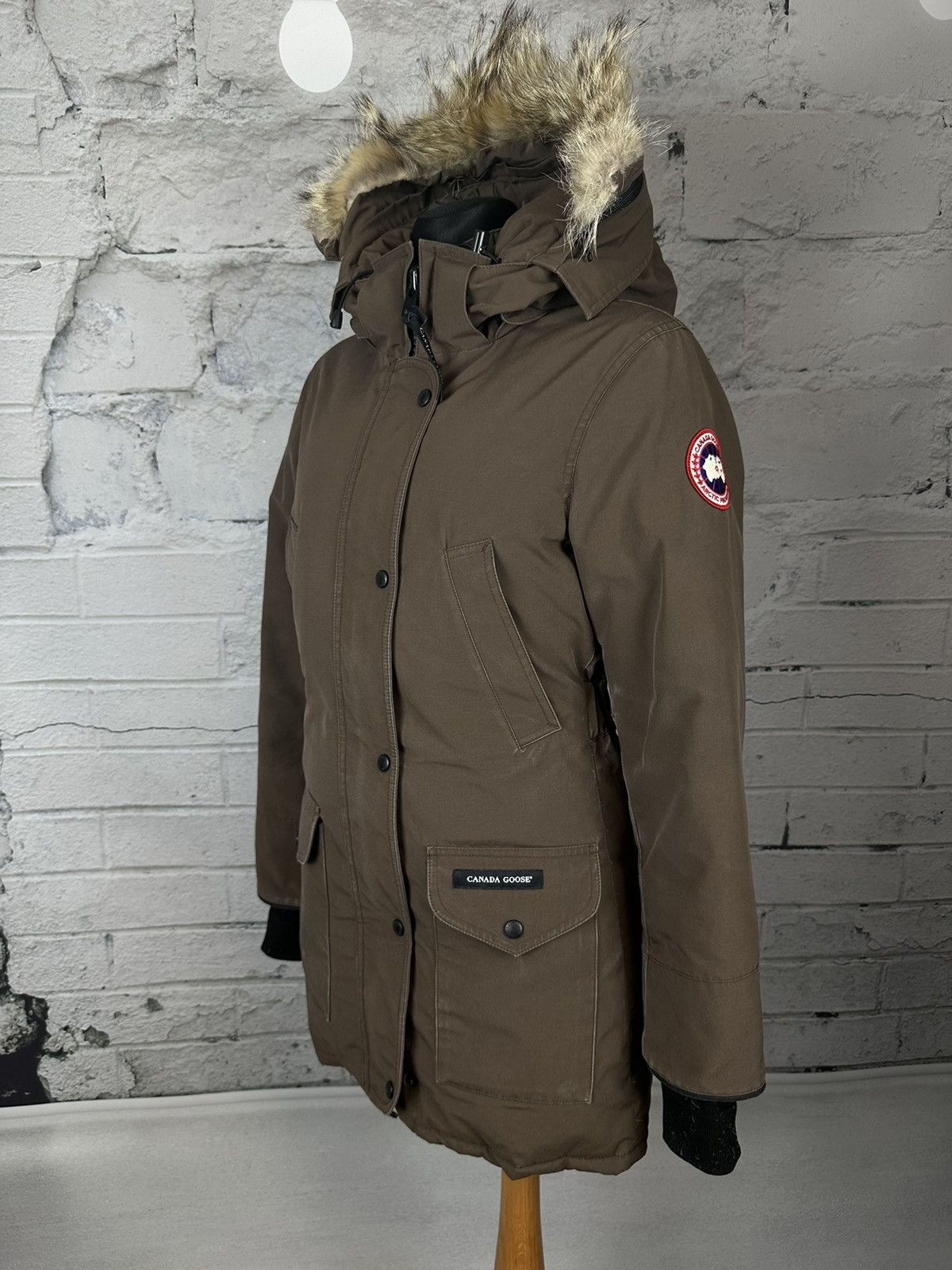 image of Canada Goose Brown Trillium Parka Coat Down Jacket, Women's (Size XS)