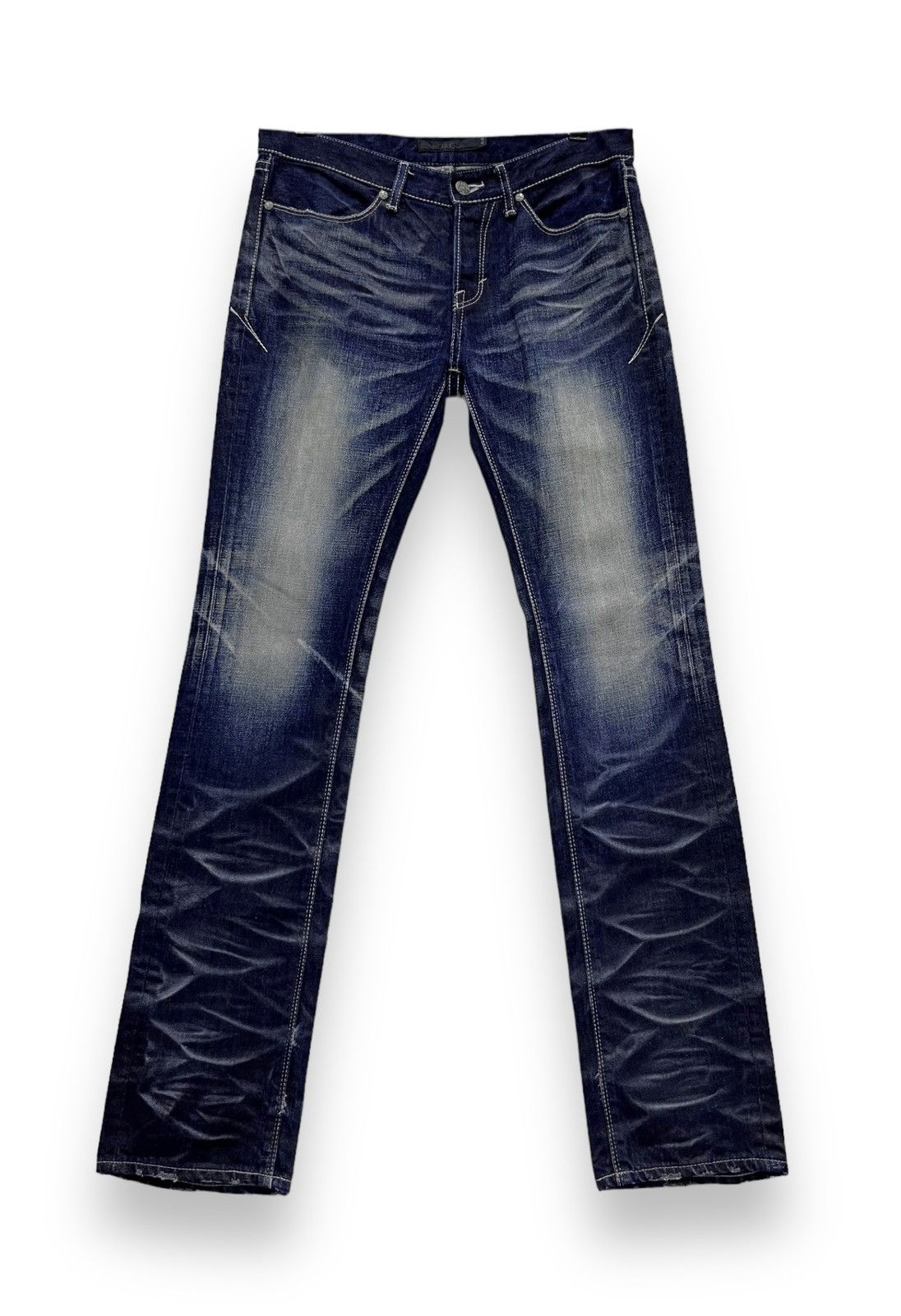🔥MADE IN JAPAN! Designer FUGA Distressed Whiskered Slim Fit