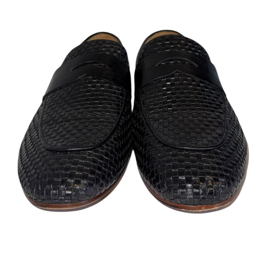 Other Men’s Black Woven Leather Penny Loafers Size 13 Dress Shoes Size US 13 / EU 46 - 3 Thumbnail
