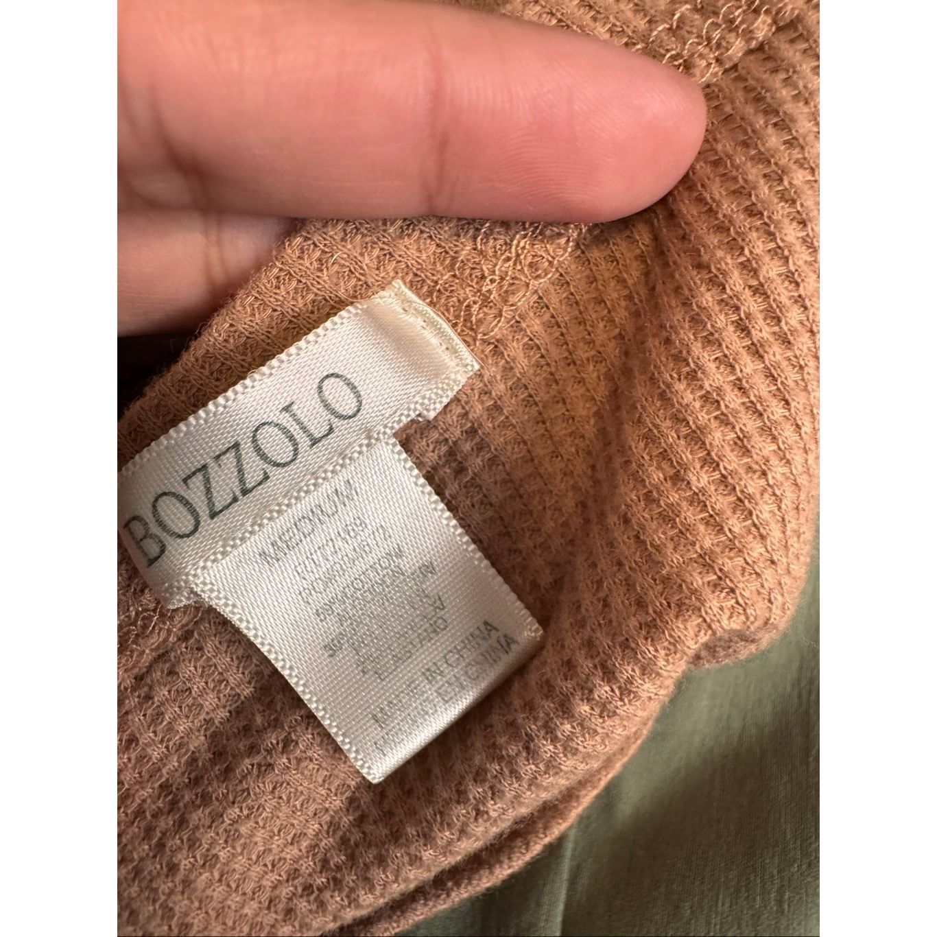 Other Bozzolo Brown Long Sleeve Ribbed Crop Top Women’s Size M Size M / US 6-8 / IT 42-44 - 4 Thumbnail