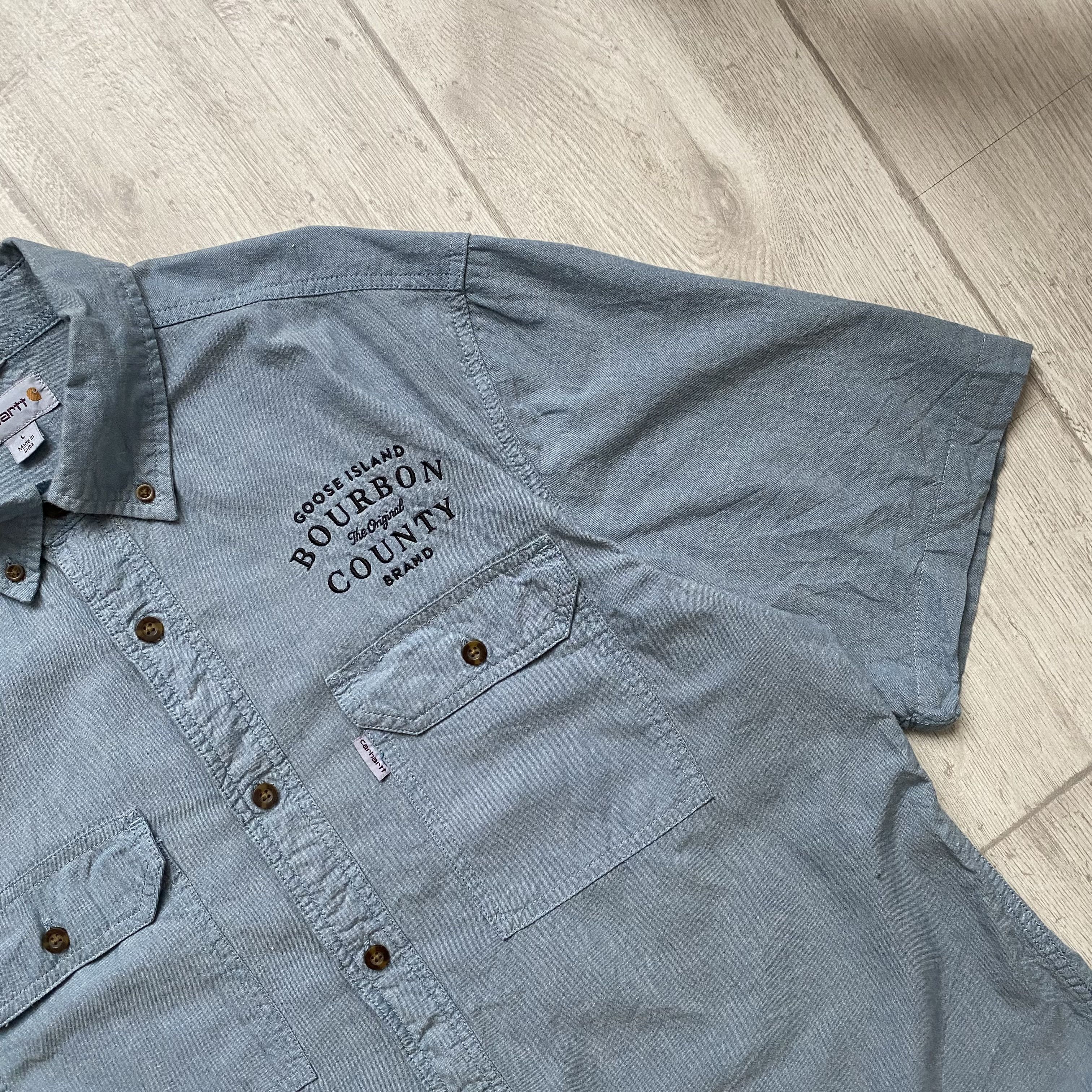 Carhartt 🥃 00s Carhartt Shirt Burbon Drink Promo Short sleeve Size US L / EU 52-54 / 3 - 5 Thumbnail