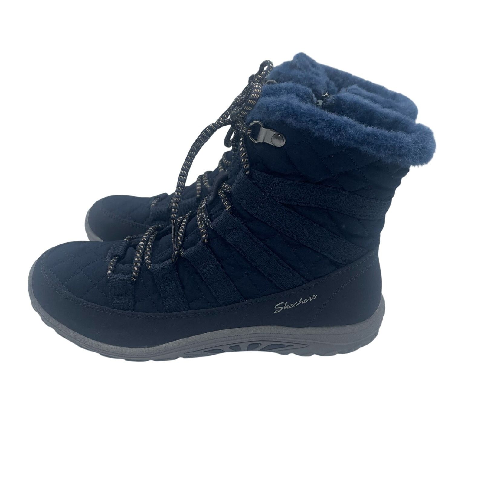 SKECHERS Skechers Reggae Fest Moro Rock Faux Fur Lined Booties Navy 6 Size US 6 / IT 36 - 2 Thumbnail