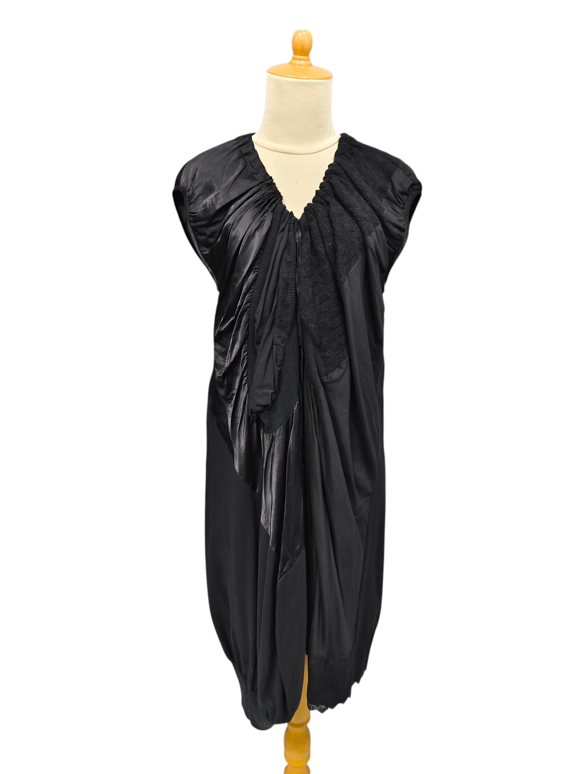 gomme 00s Gomme- Archive Asymmetric Mixed Draped Cocoon Dress Size L / US 10 / IT 46 - 1 Thumbnail
