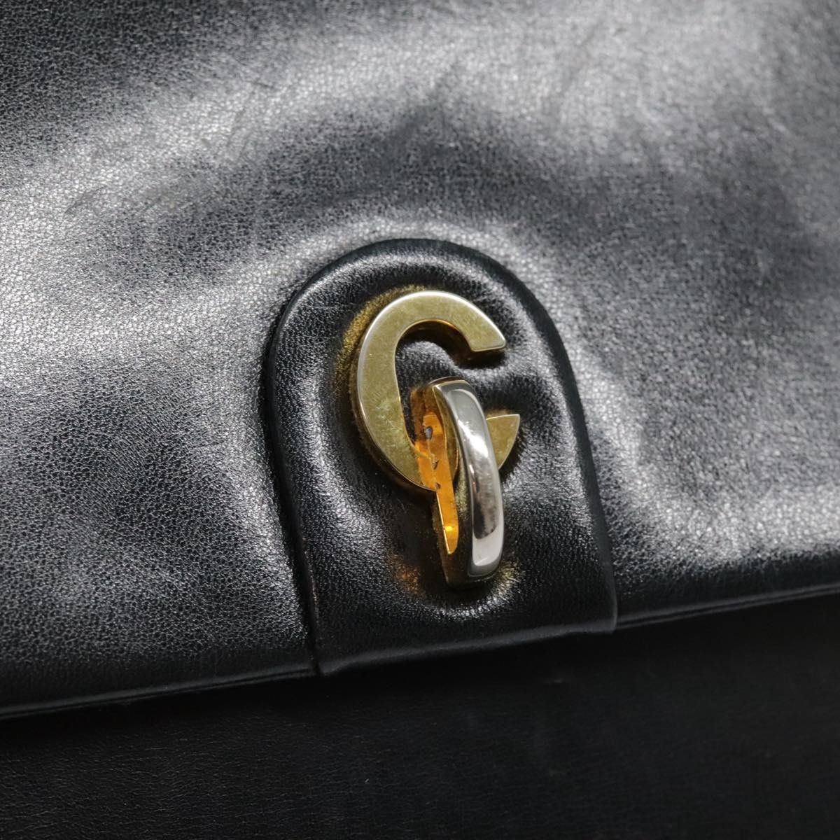 Dior DIOR Chain Shoulder Bag Leather Black Gold Size ONE SIZE - 8 Thumbnail