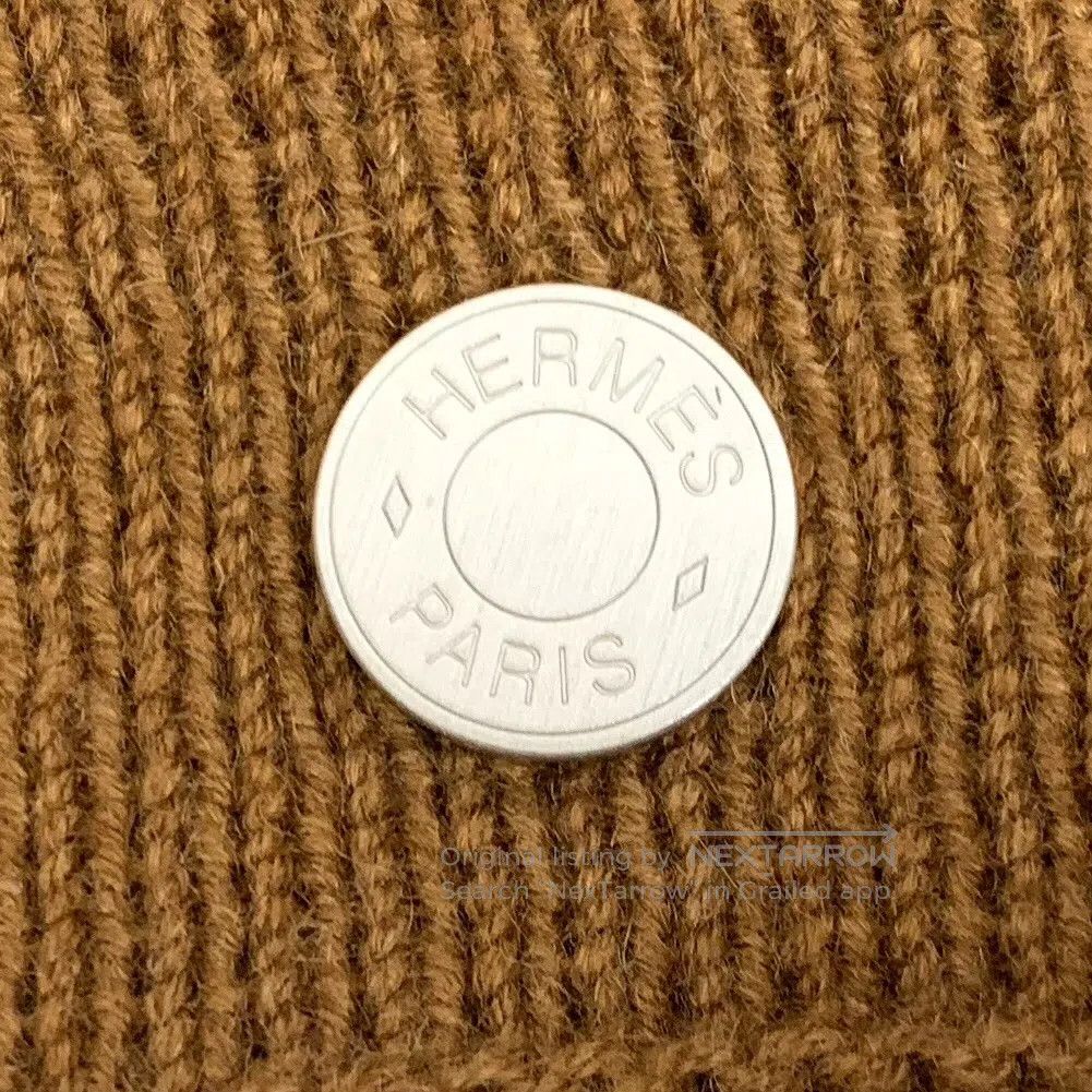 Hermes Hermes Dark brown cashmere lapel five-quarter sleeve knitt Size M / US 6-8 / IT 42-44 - 5 Thumbnail