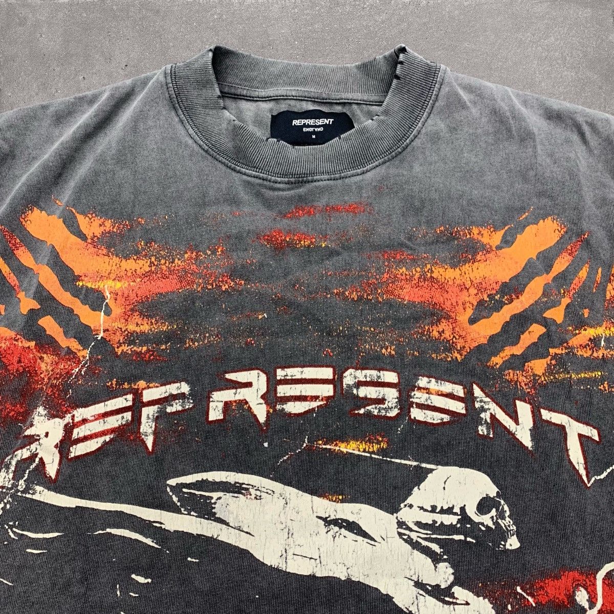 Represent Clo. Represent Medium Tee Spirit Angel Vintage Grey T-Shirt Size US M / EU 48-50 / 2 - 3 Thumbnail