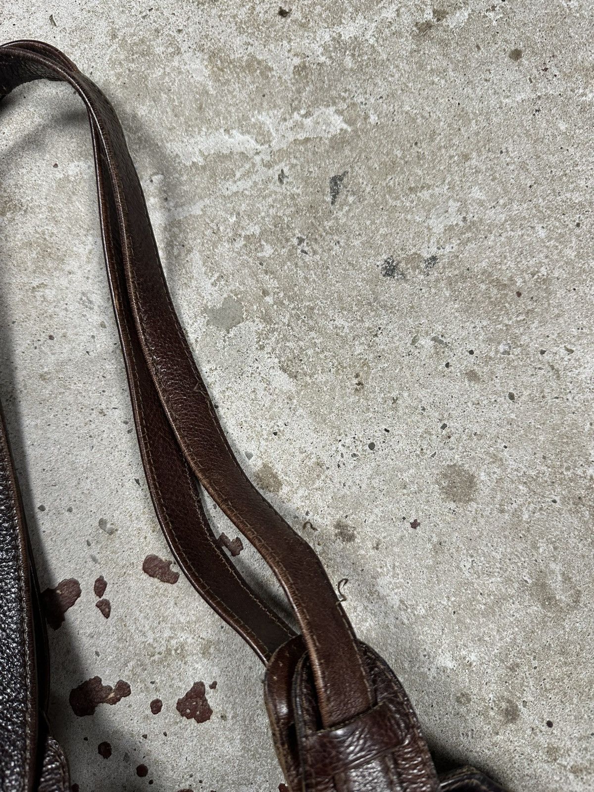 Vintage Vintage 90s Brown Utility Genuine Leather Hand Bag rare usa Size ONE SIZE - 8 Thumbnail