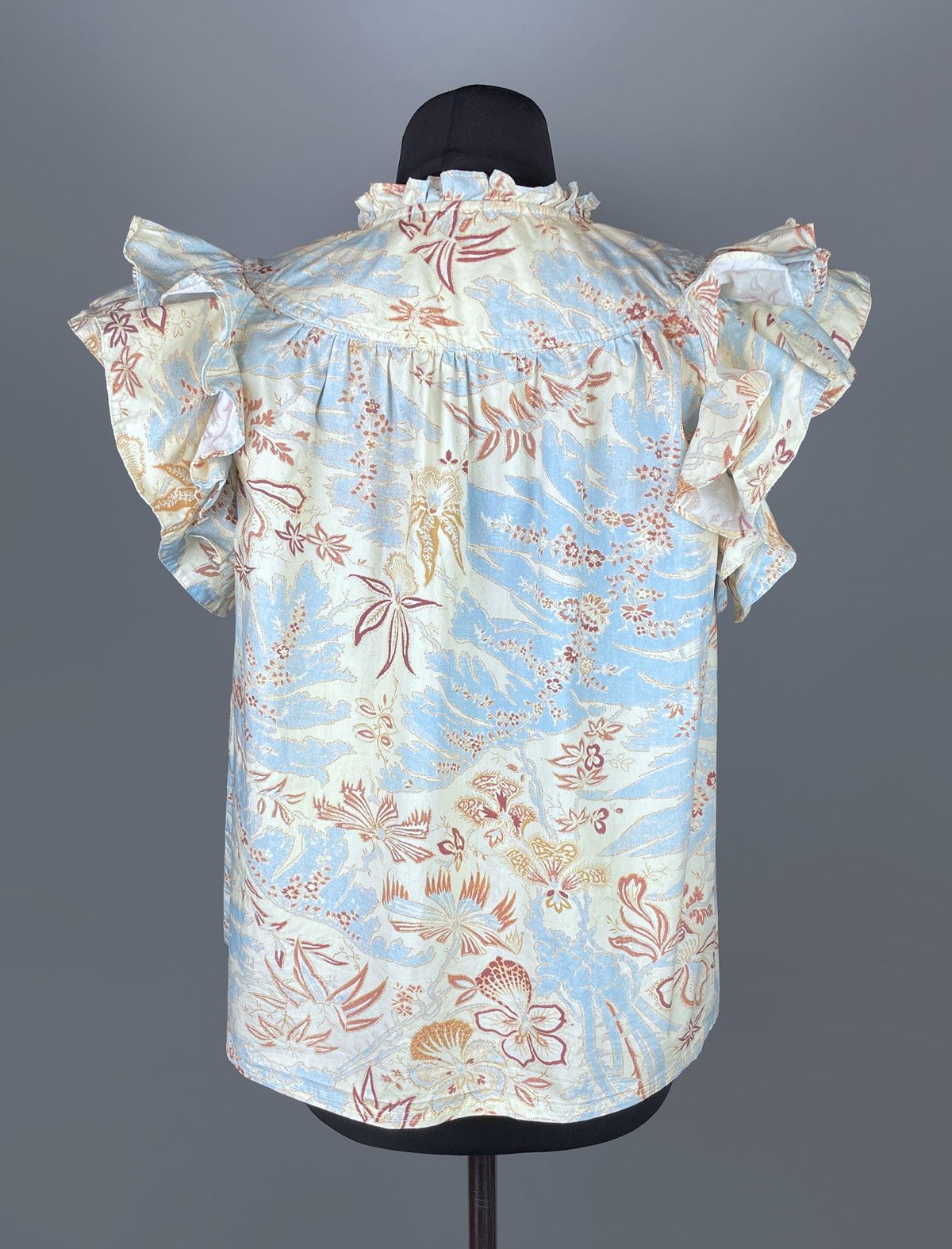 Ulla Johnson Ulla Johnson "Lei" Printed SS Floral V-Neck Top Size UK 12 Size M / US 6-8 / IT 42-44 - 9 Thumbnail