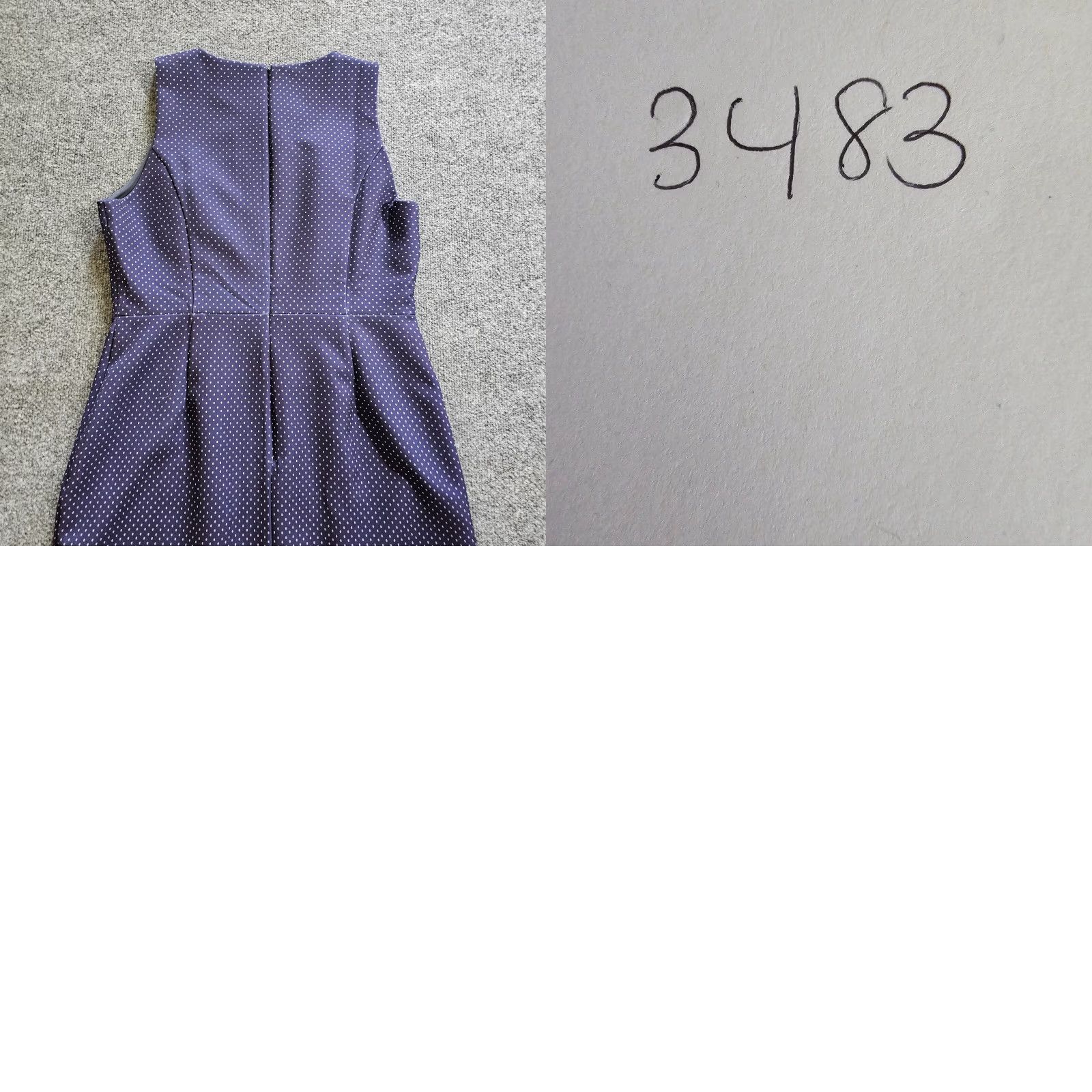 J.Crew J.CREW Dress Women Size 10 Blue White Polka Dot Sleeveless Fitted Ruffle Cocktail Dress Size L / US 10 / IT 46 - 8 Thumbnail